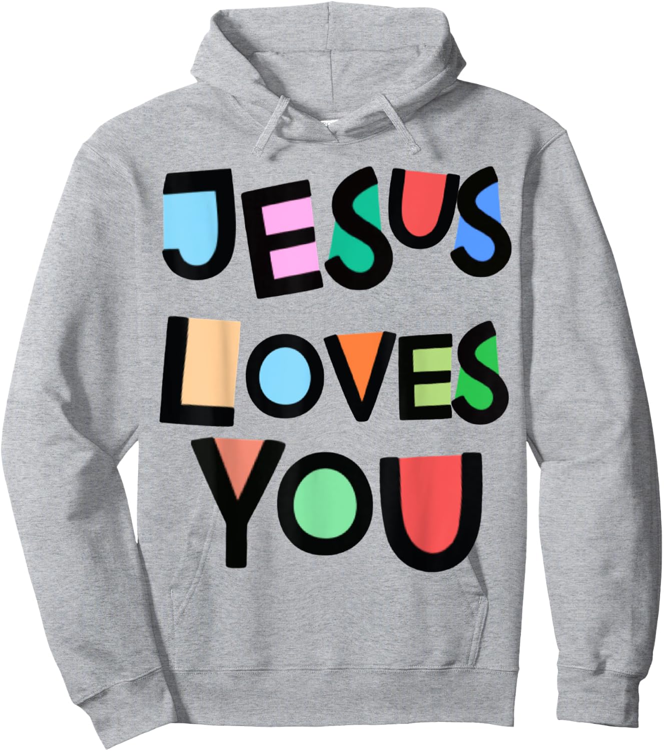 Jesus Loves You Strong Belief Faith Girls Kids Church Hoodie - Hoodie | Ash