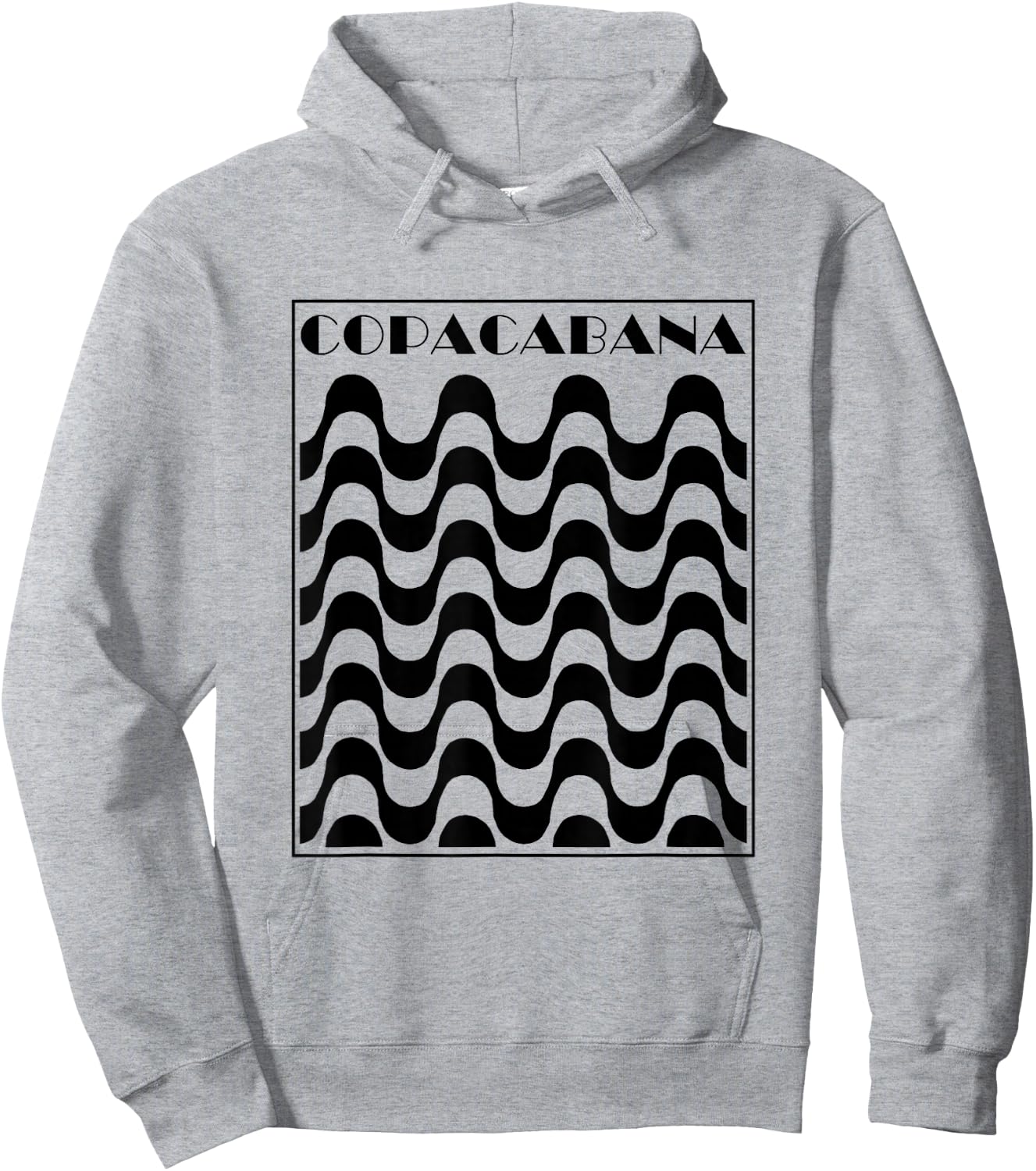 Copacabana Beach Sidewalk Rio de Janeiro Brazil Retro Hoodie - Hoodie | Ash