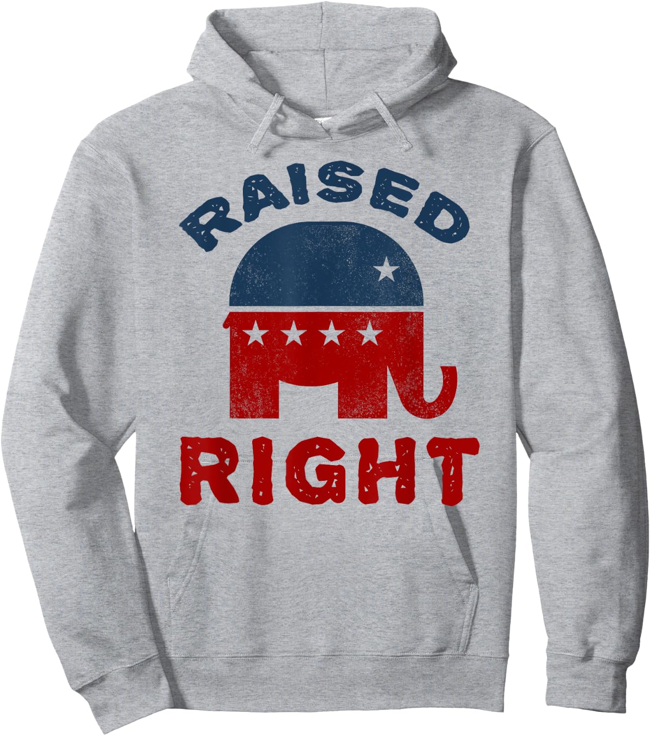 Raised Right Republican Shirt Conservative Elephant Hoodie - Hoodie | Ash