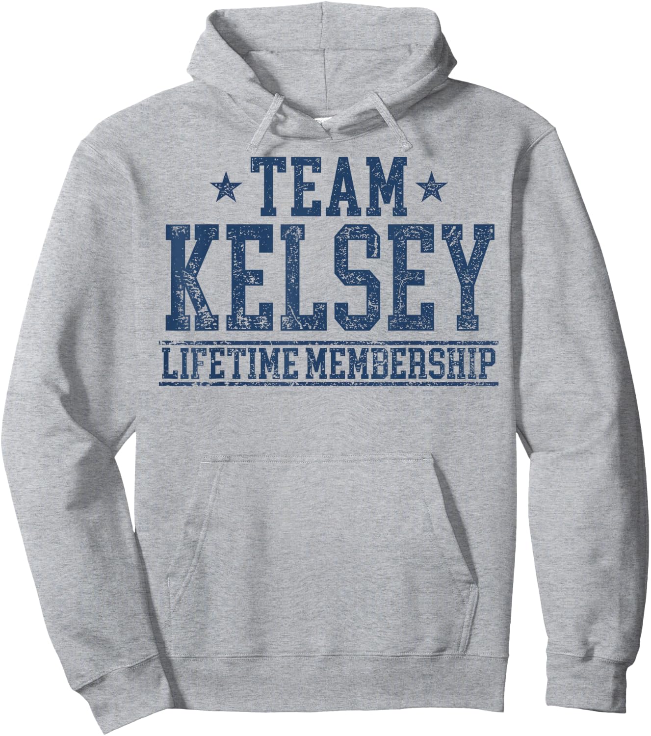 Team Kelsey Lifetime Member Personalized Surname Last Name Hoodie - Hoodie | Ash