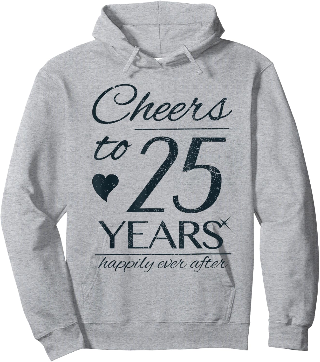 Cheers To 25 Years Married Couples 25th Wedding Anniversary Hoodie - Hoodie | Ash