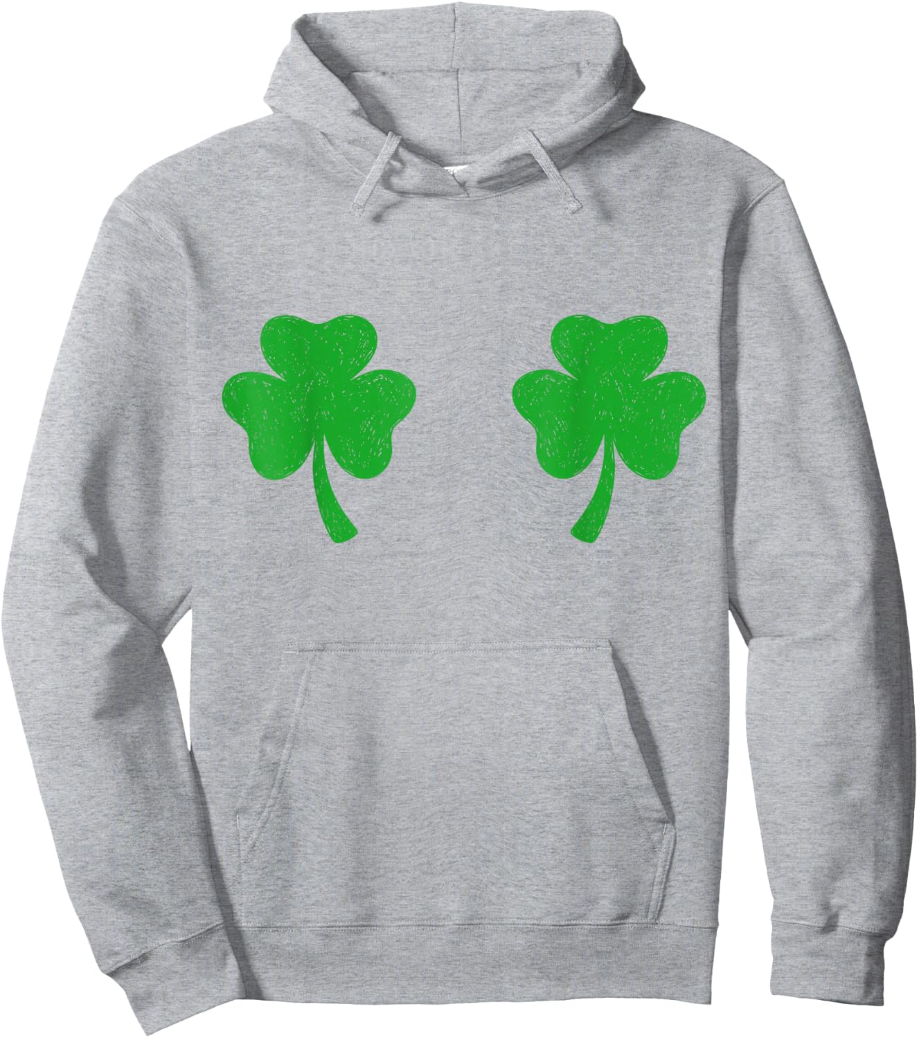 Shamrock Boobs Shirt Irish Boobies St Patricks Day Hoodie - Hoodie | Ash