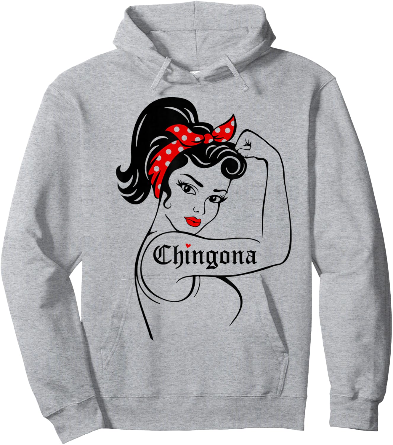 Chingona Strong Women Hoodie - Hoodie | Ash
