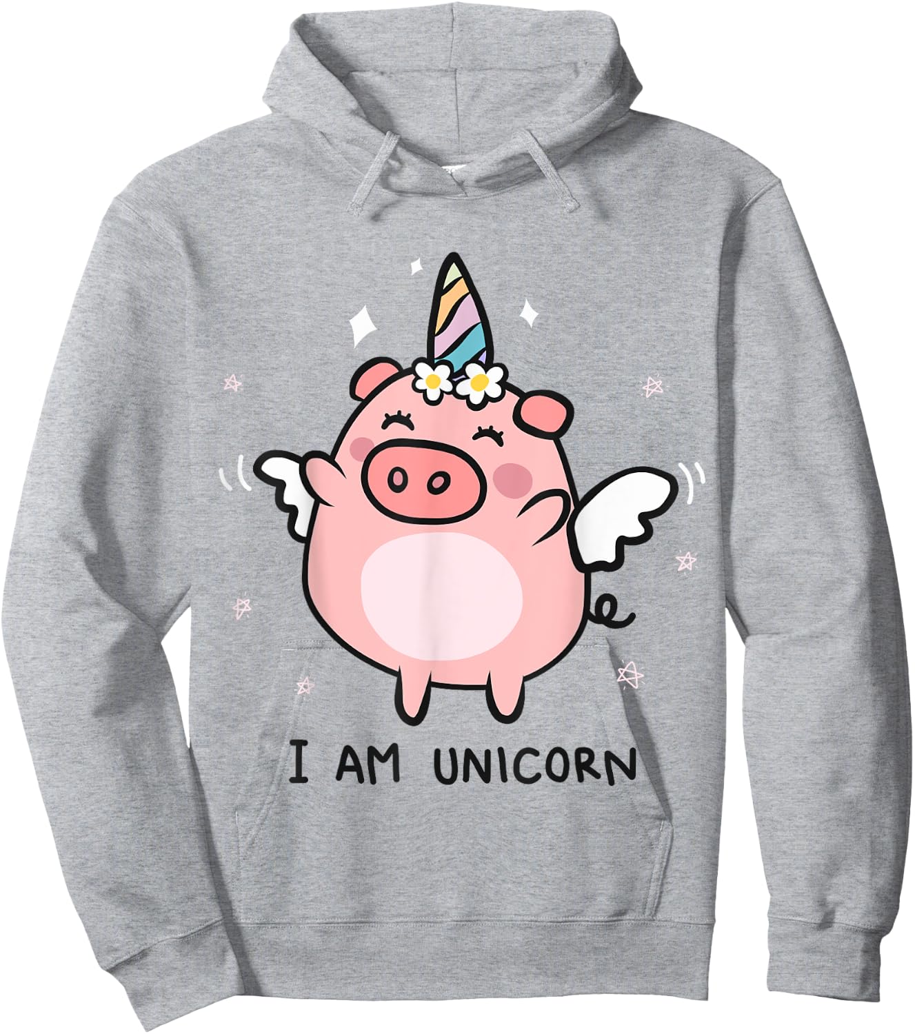 Cute Pigs Can Fly Unicorn Girls Gift Hoodie - Hoodie | Ash