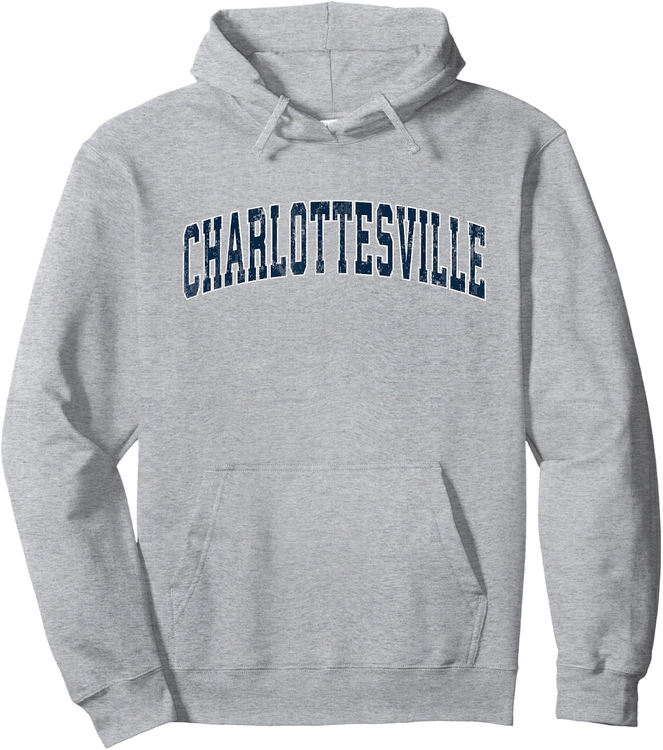 Charlottesville Virginia VA Vintage Sports Design Navy Desig Hoodie - Hoodie | Ash