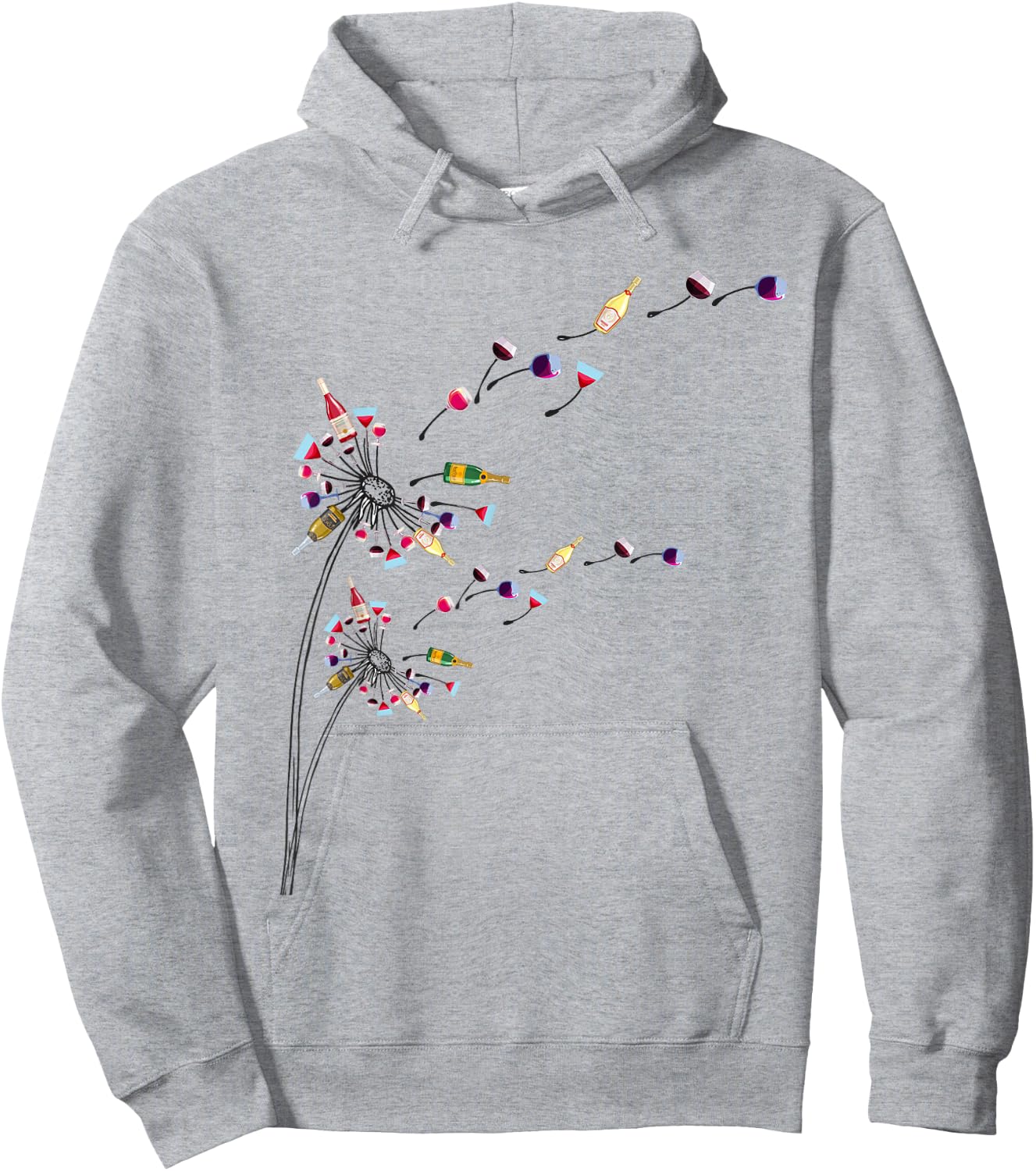 Wine Dandelion Drinking Wine Rosee Wine Lovers Rosee Wine Hoodie - Hoodie | Ash