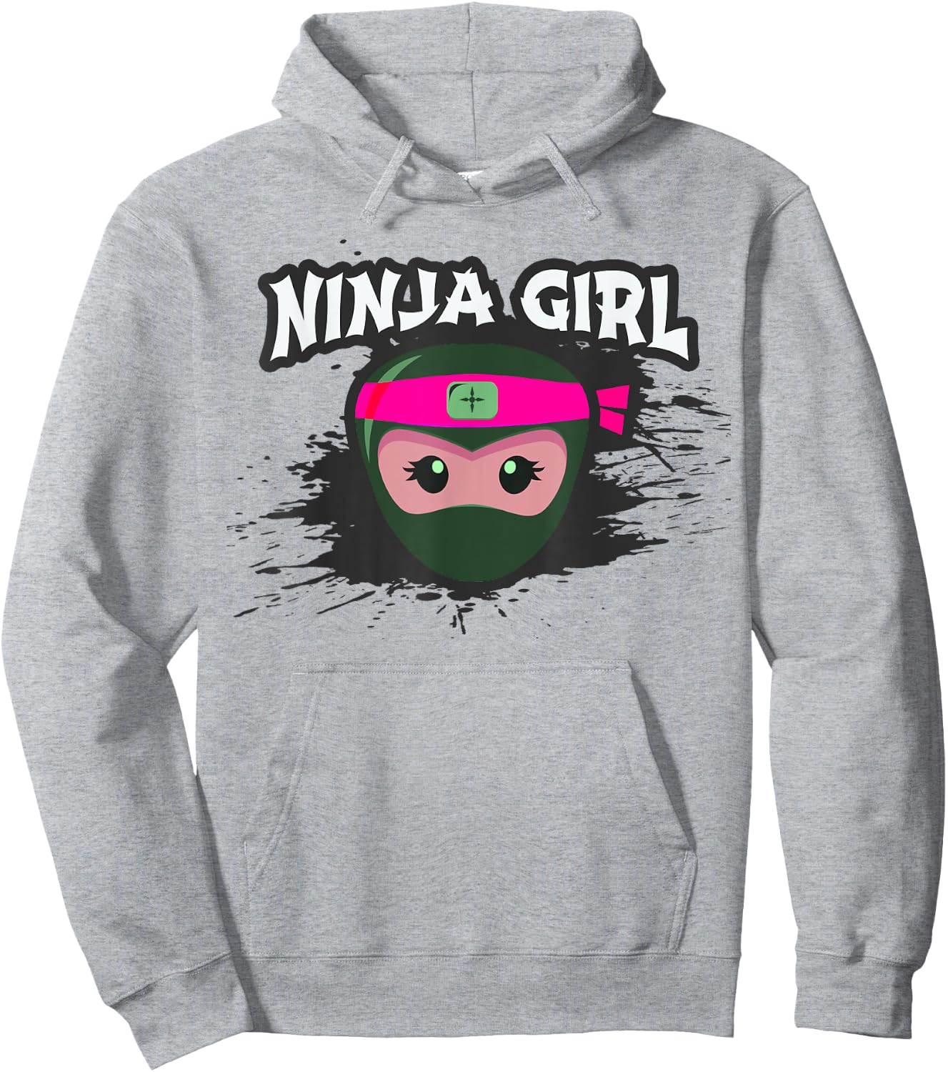 Ninja Girl Team Covert Crew Funny Princess Birthday Pink Hoodie - Hoodie | Ash
