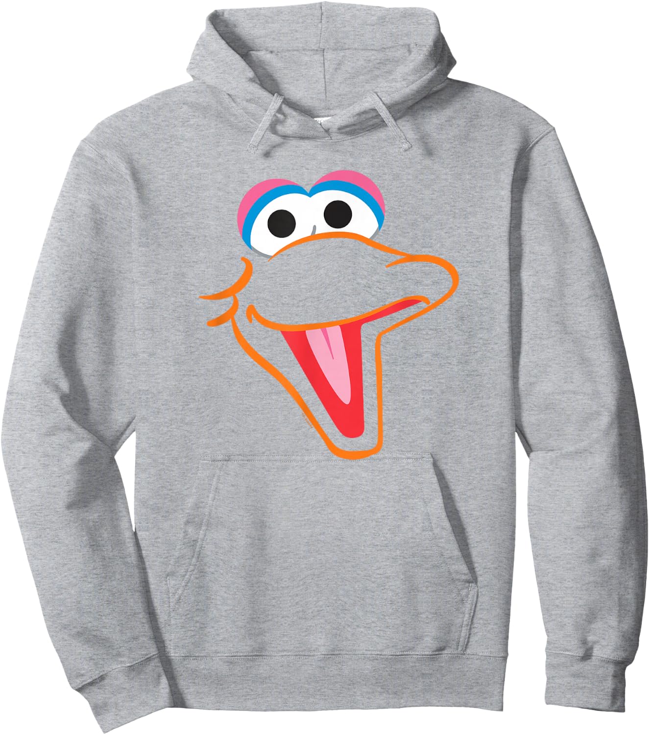 Sesame Street Big Bird Face Halloween Costume Hoodie - Hoodie | Ash
