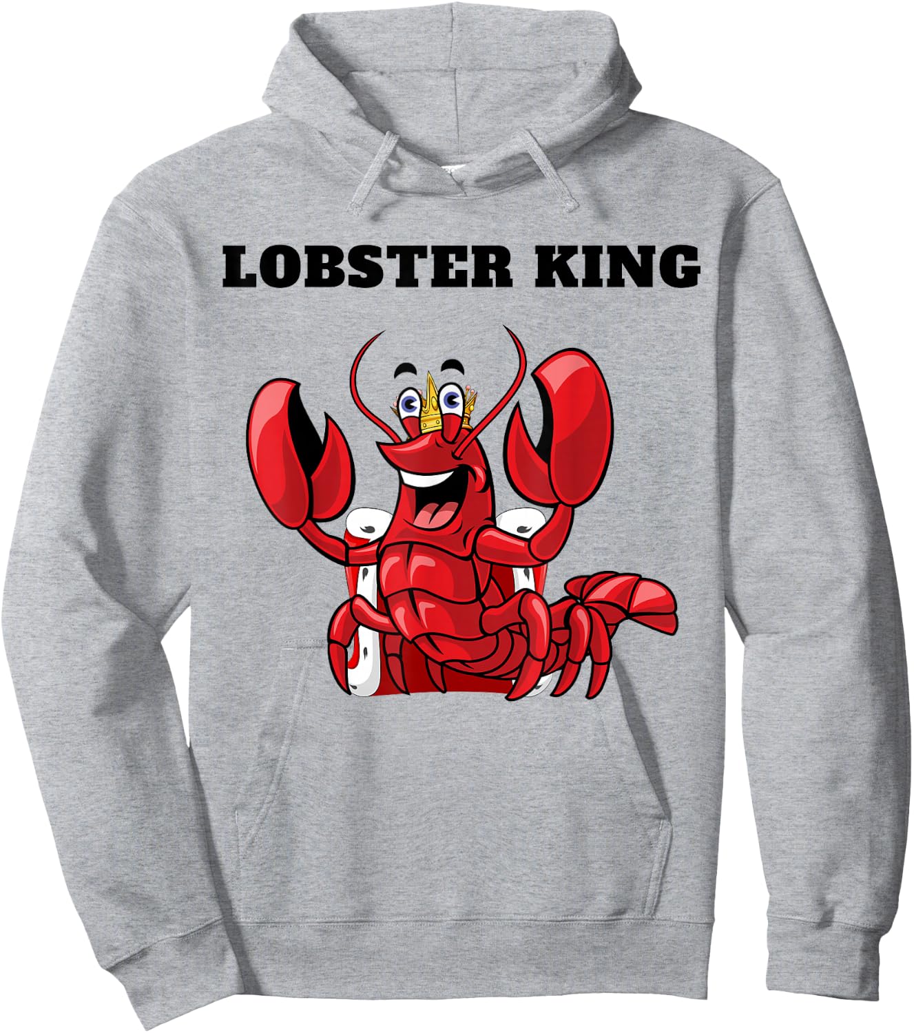 Lobster King | Boys Lobster Lover Stuff | Lobster Hoodie - Hoodie | Ash
