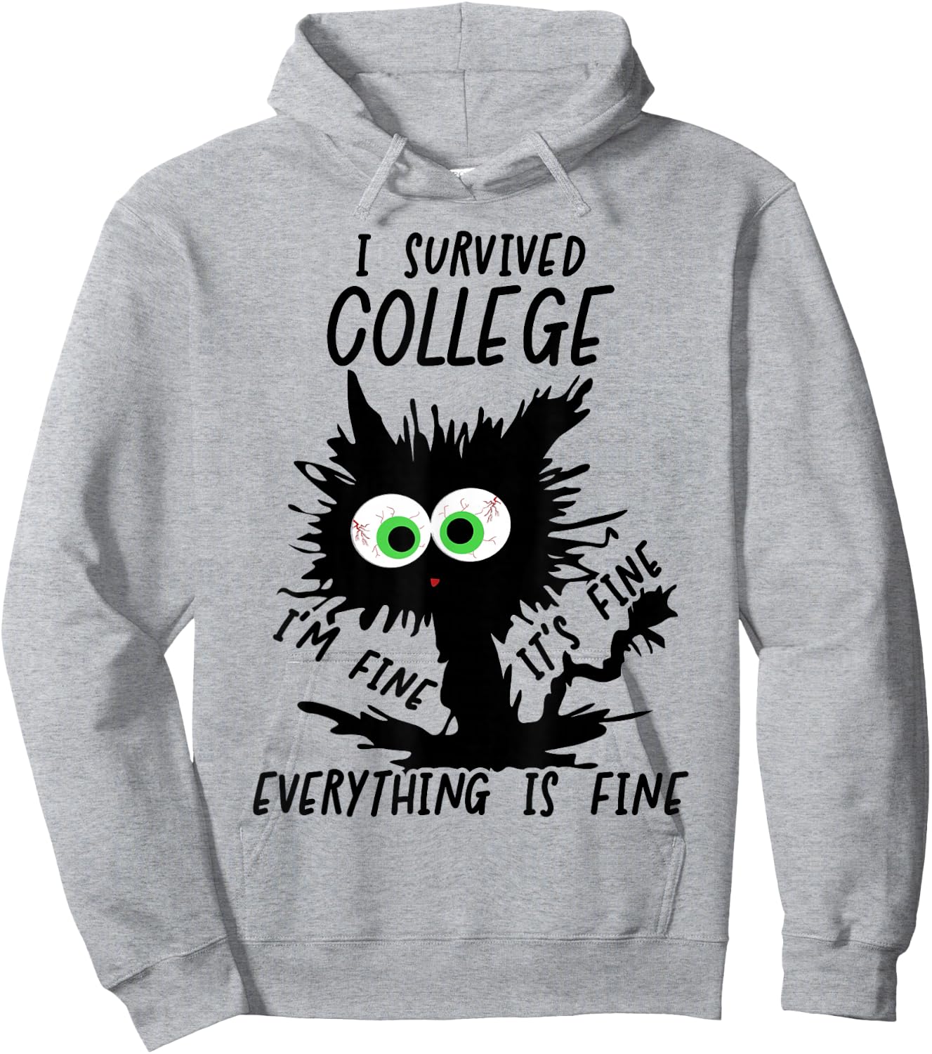 Funny College Grad 2026 I Survived College Hoodie - Hoodie | Ash