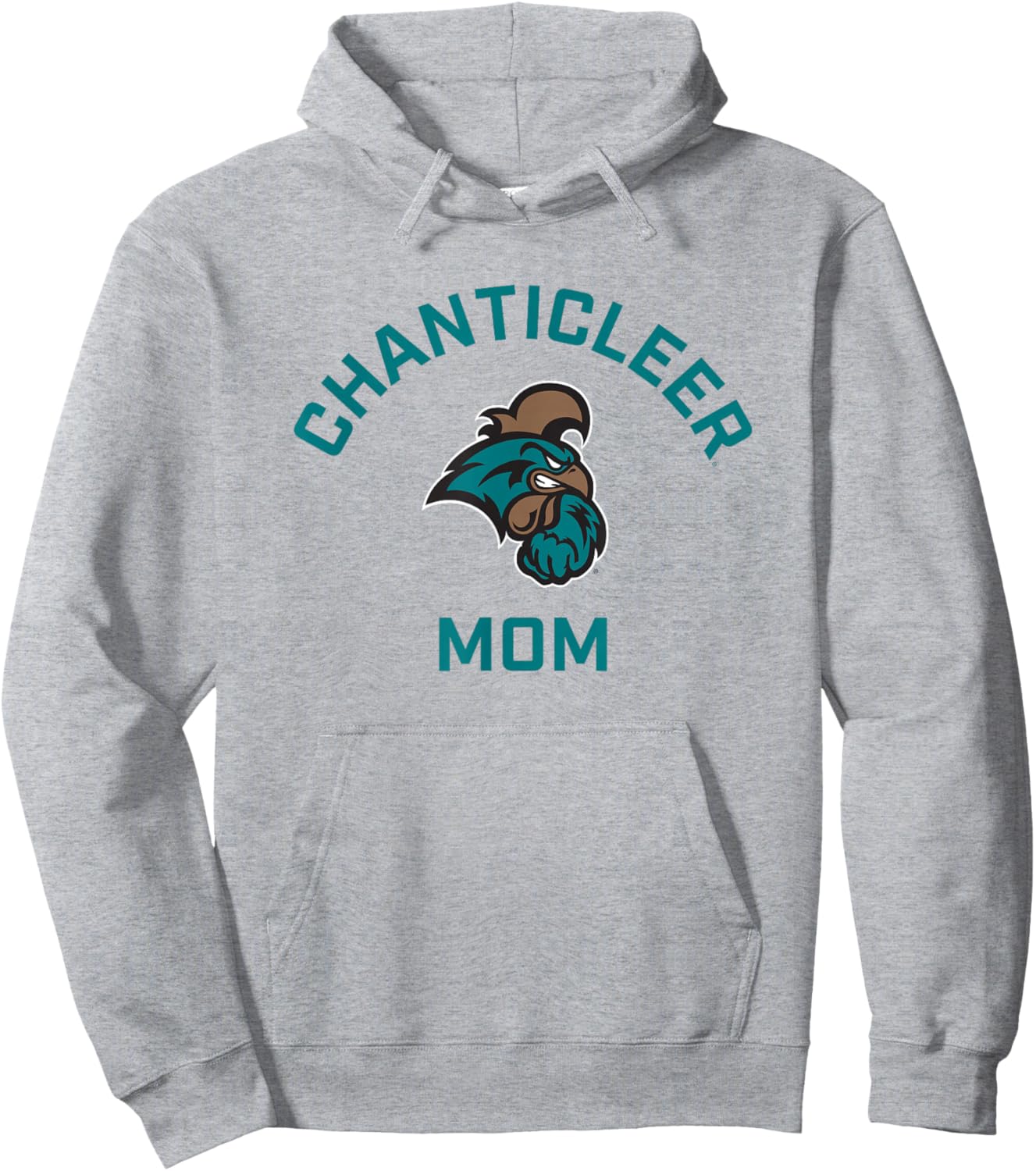Coastal Carolina University Chanticleers Arched Mom Hoodie - Hoodie | Ash