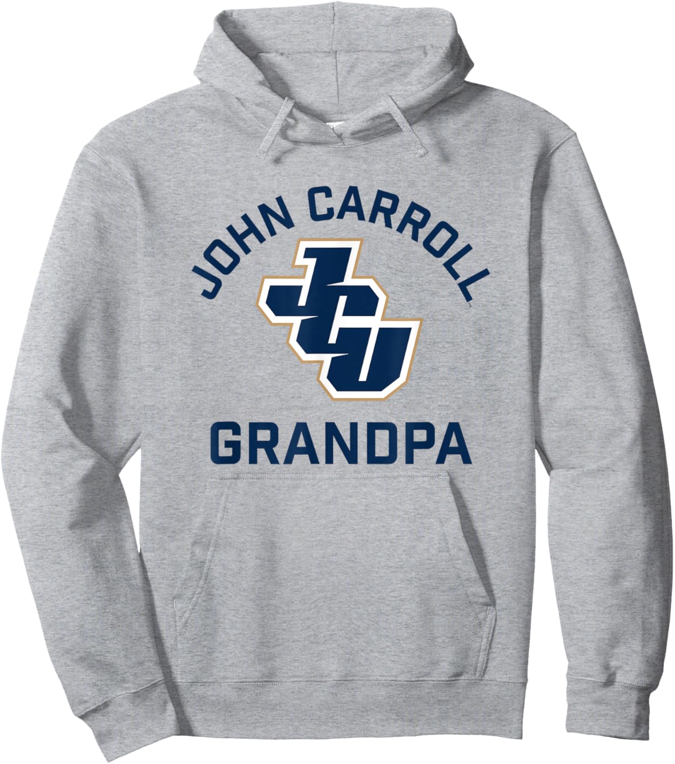John Carroll University Blue Streaks Arched Grandpa Hoodie - Hoodie | Ash