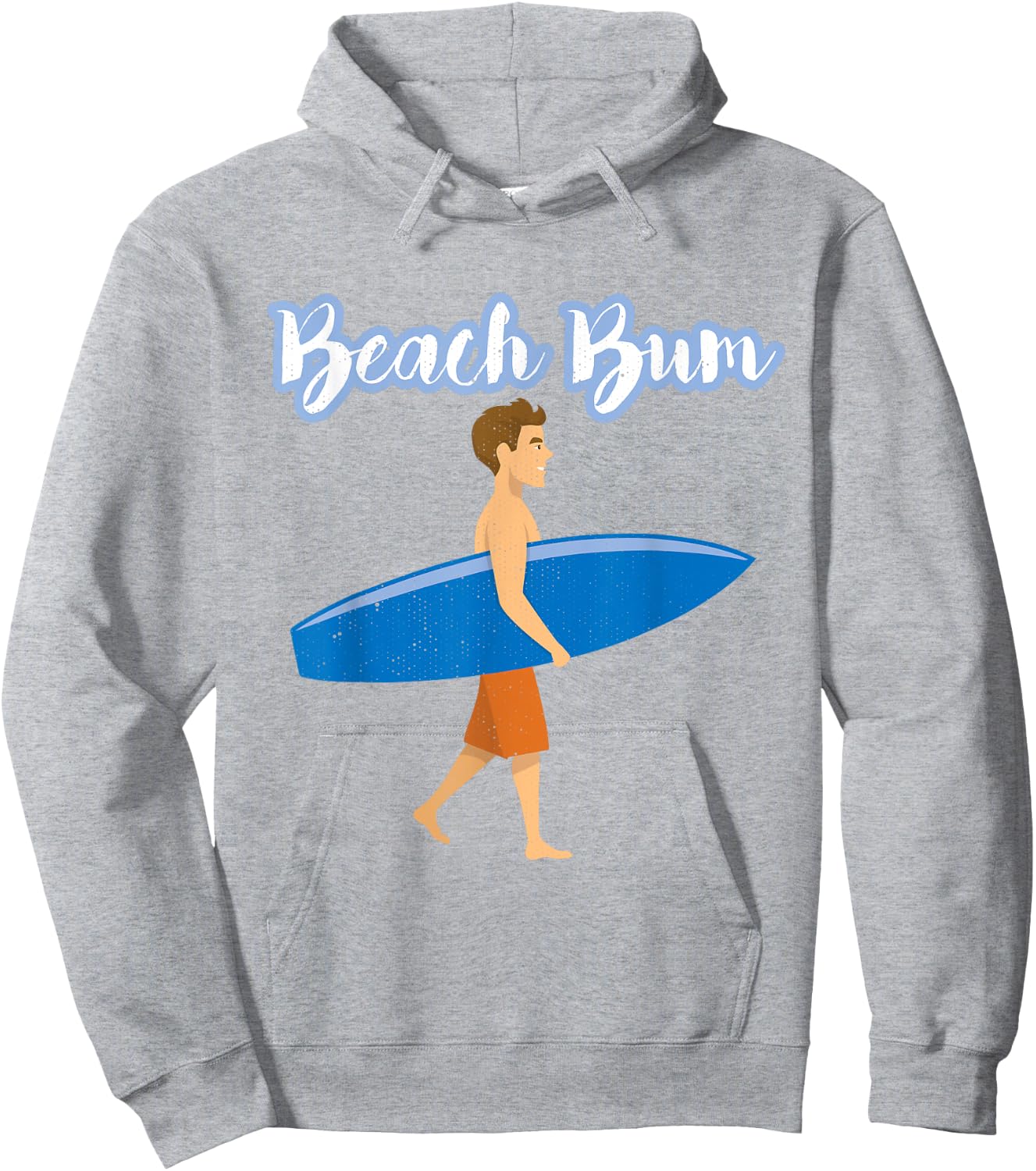 Summer Vacation Beach Bum Love Ocean Surfer Boy Surfing Hoodie - Hoodie | Ash