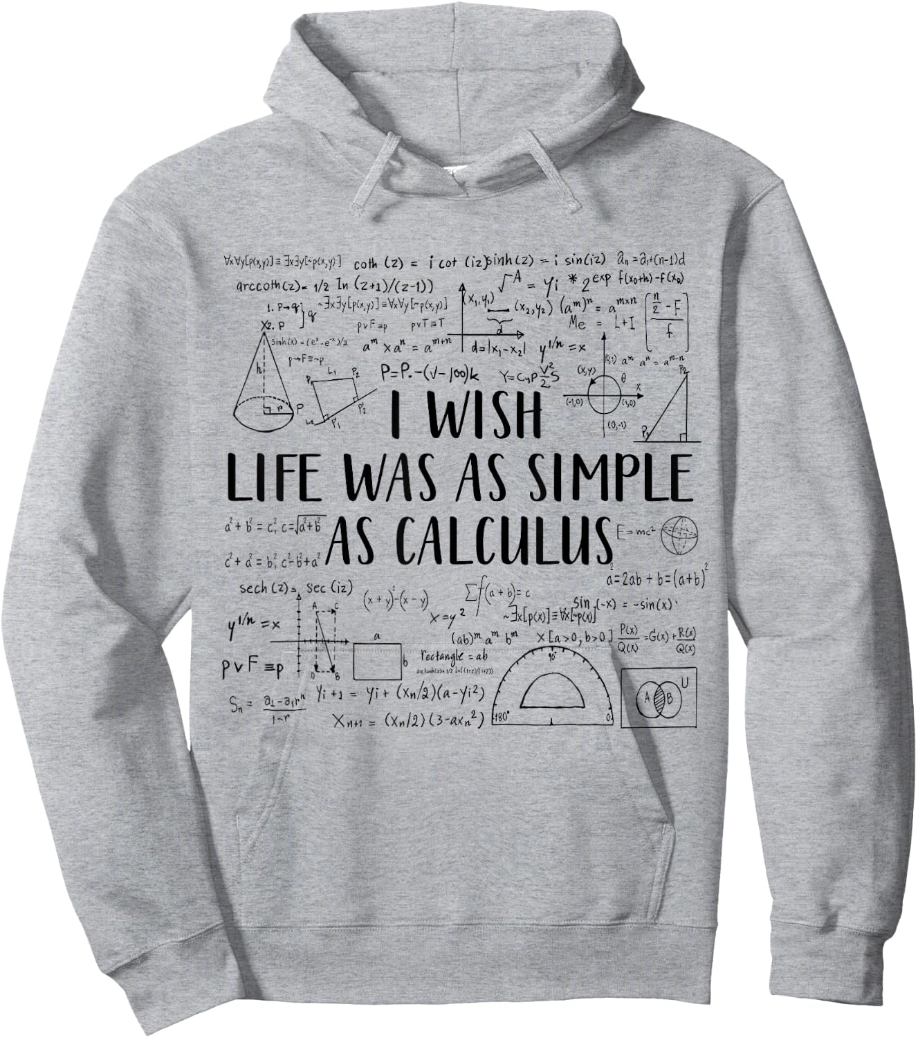 I Wish Life Was As Simple As Calculus Funny Math Lover Hoodie - Hoodie | Ash