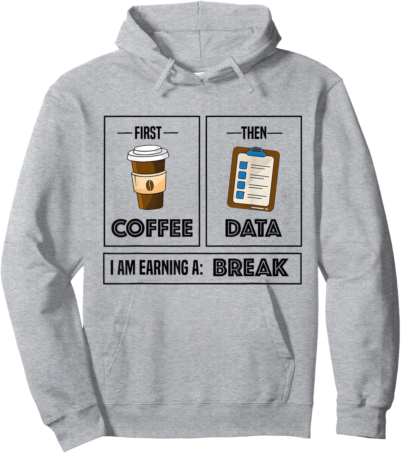 First Coffee Then Data Earning A Break Coffee Sped Teacher Hoodie - Hoodie | Ash