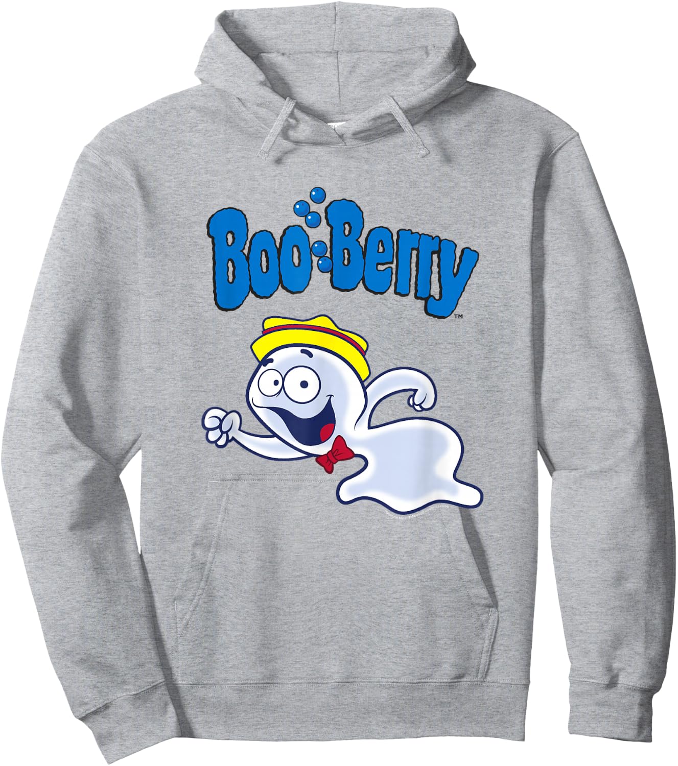 Boo Berry Iconic Funny Ghost Vintage Chest Portrait Hoodie - Hoodie | Ash
