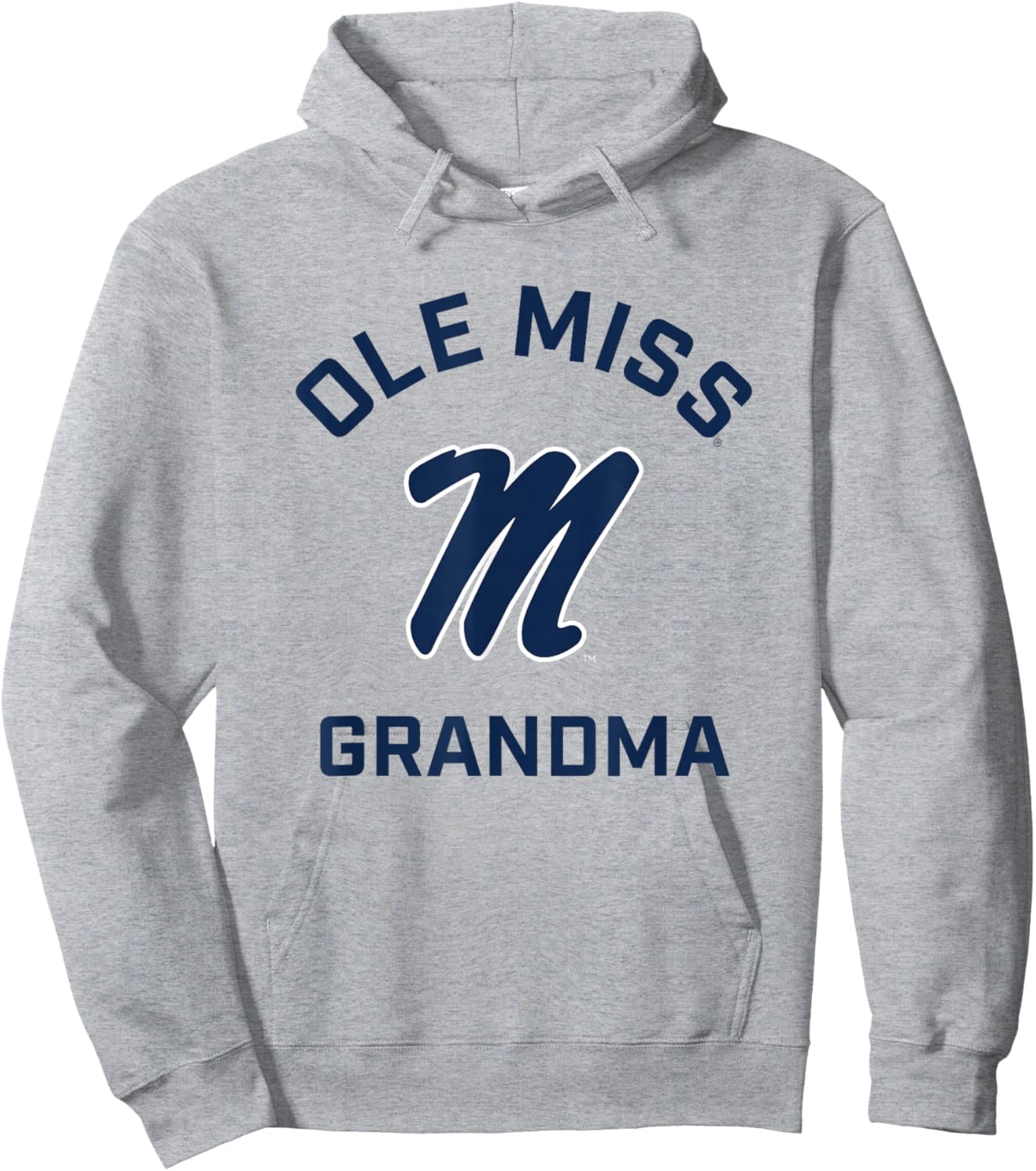 Ole Miss Rebels Arched Grandma Hoodie - Hoodie | Ash