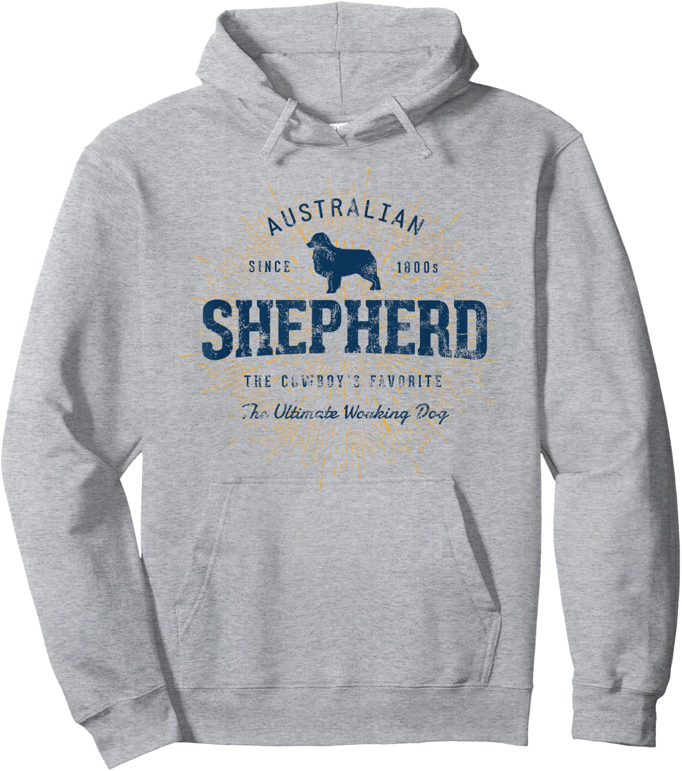 Retro Vintage Australian Shepherd Hoodie - Hoodie | Ash