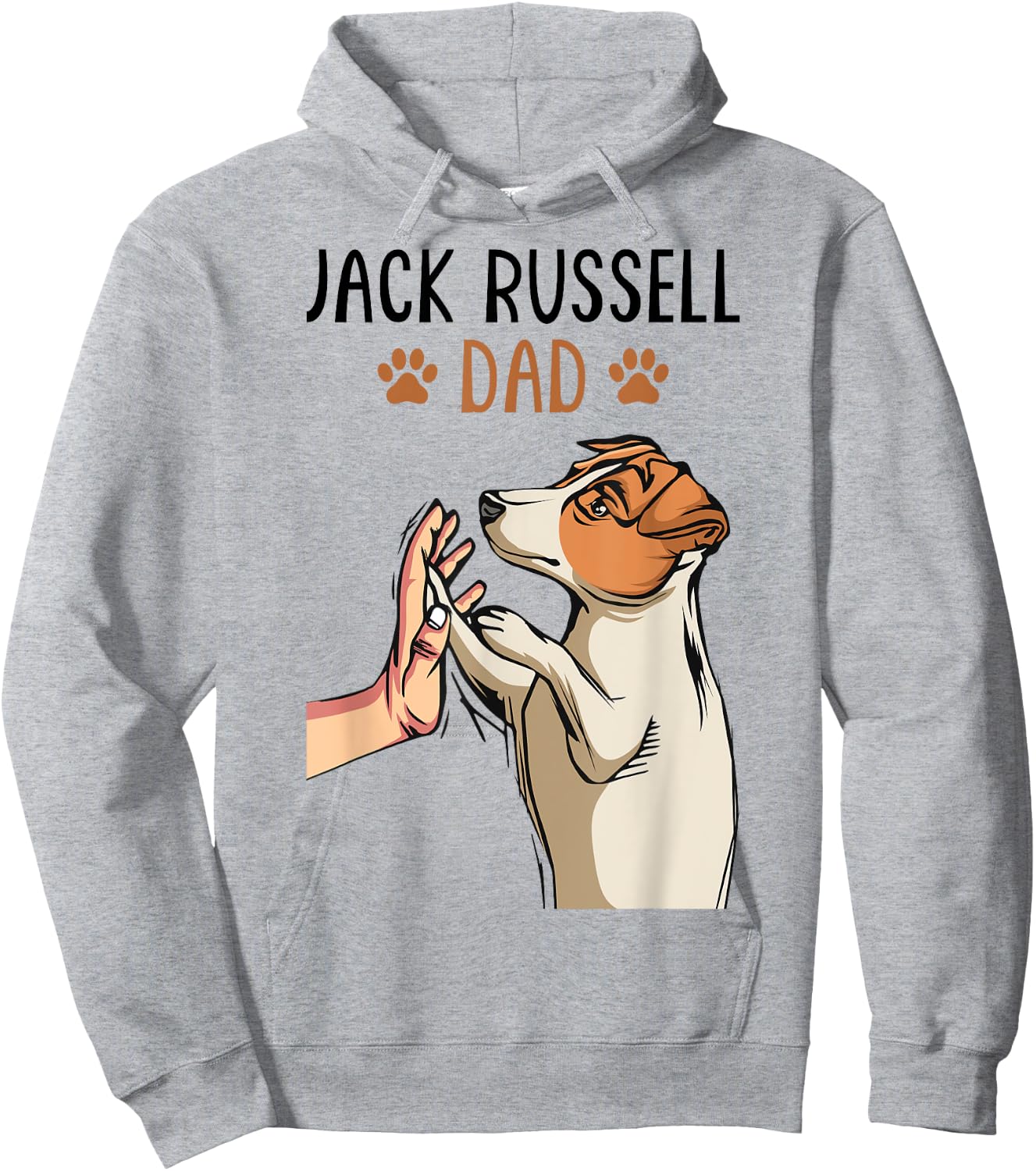 Jack Russell Terrier Dad Dog Father Funny Men Hoodie - Hoodie | Ash
