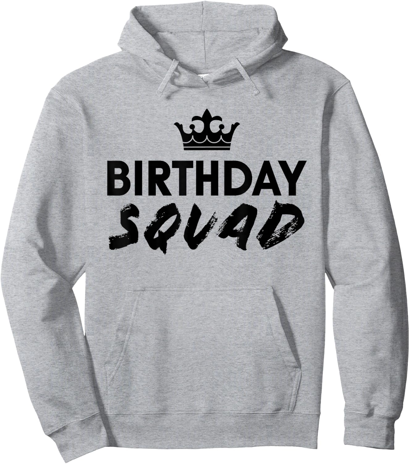 Happy Birthday Squad King Best White Crown Funny Party T Hoodie - Hoodie | Ash