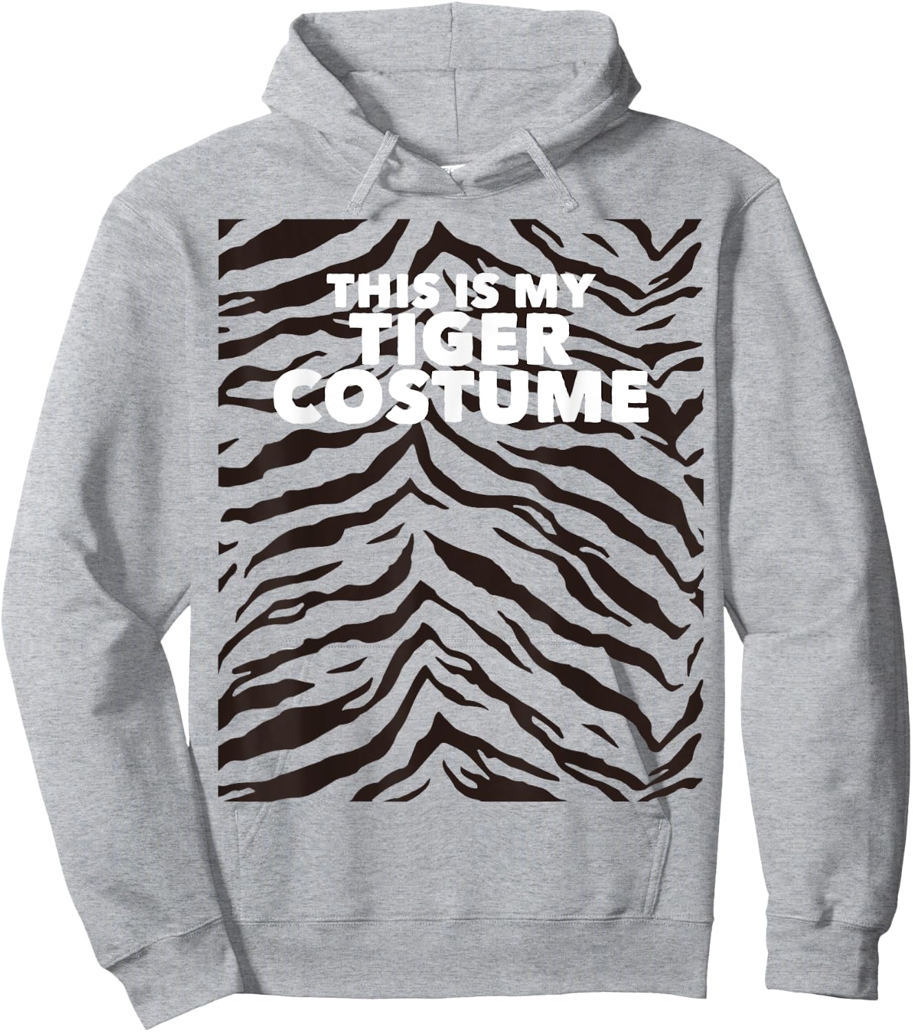 Tiger Simple Halloween This is My Tiger Costume Animal Print Hoodie - Hoodie | Ash
