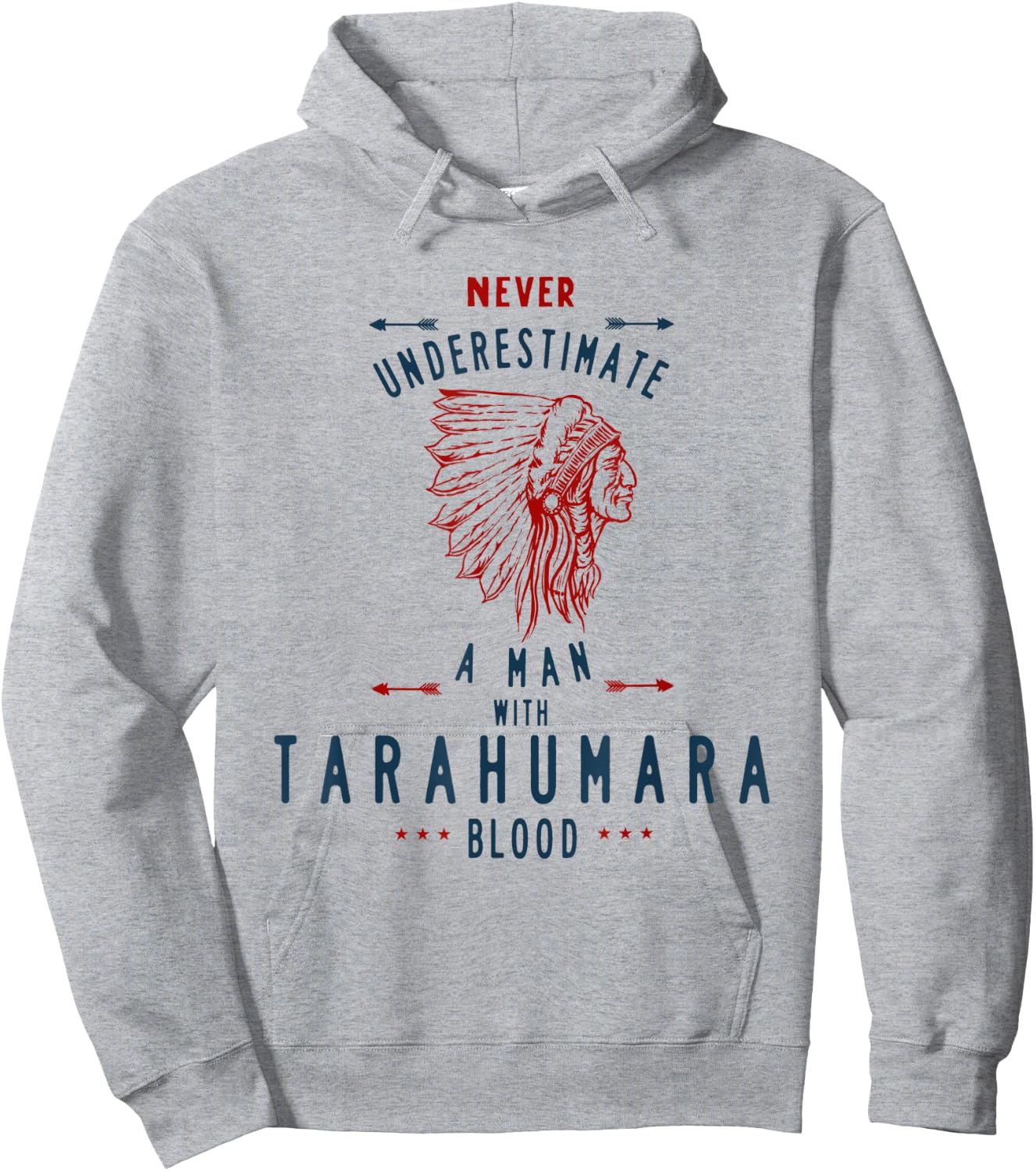 Tarahumara Native Mexican Indian Man Never Underestimate Hoodie - Hoodie | Ash
