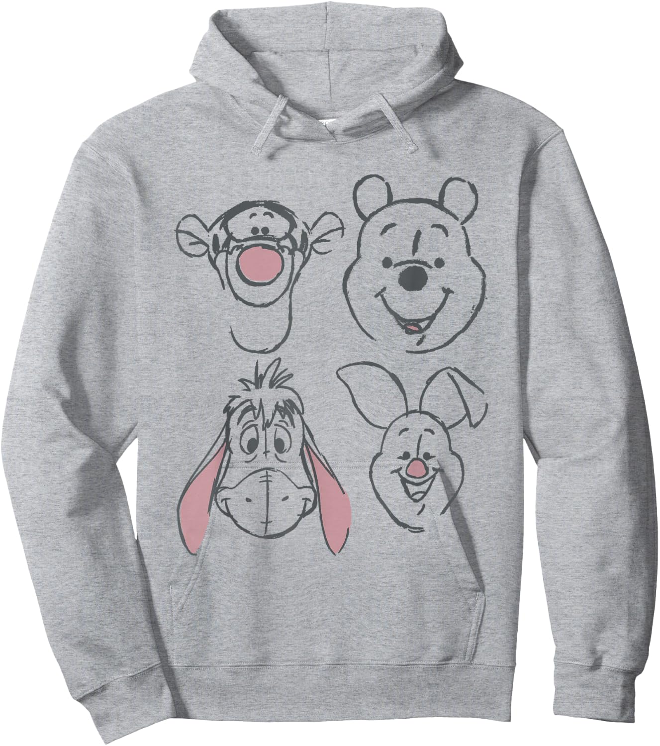 Disney Winnie The Pooh and Friends Sketch Hoodie - Hoodie | Ash
