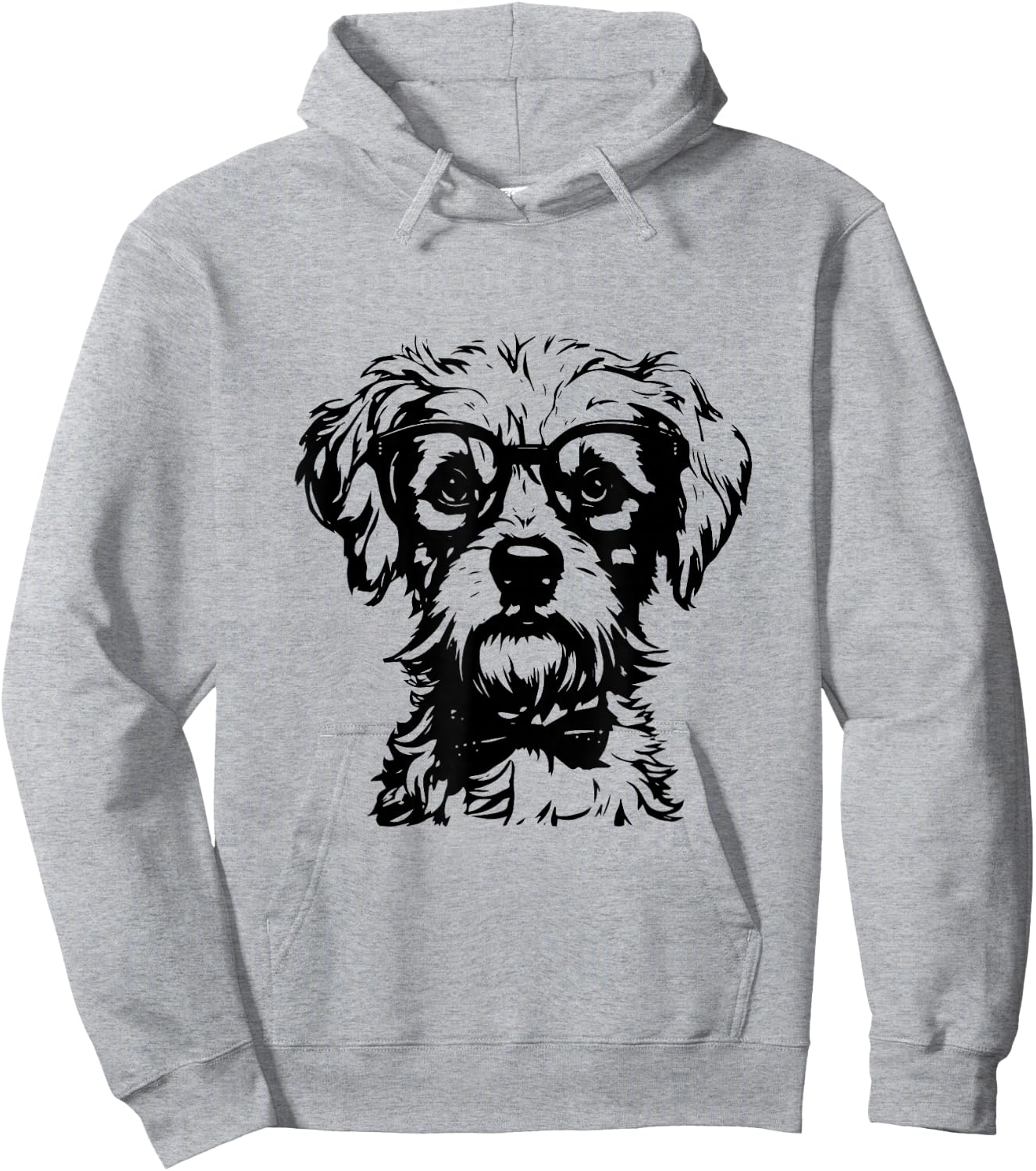 Funny Goldendoodle Havanese Dog With Glasses Graphic Hoodie - Hoodie | Ash