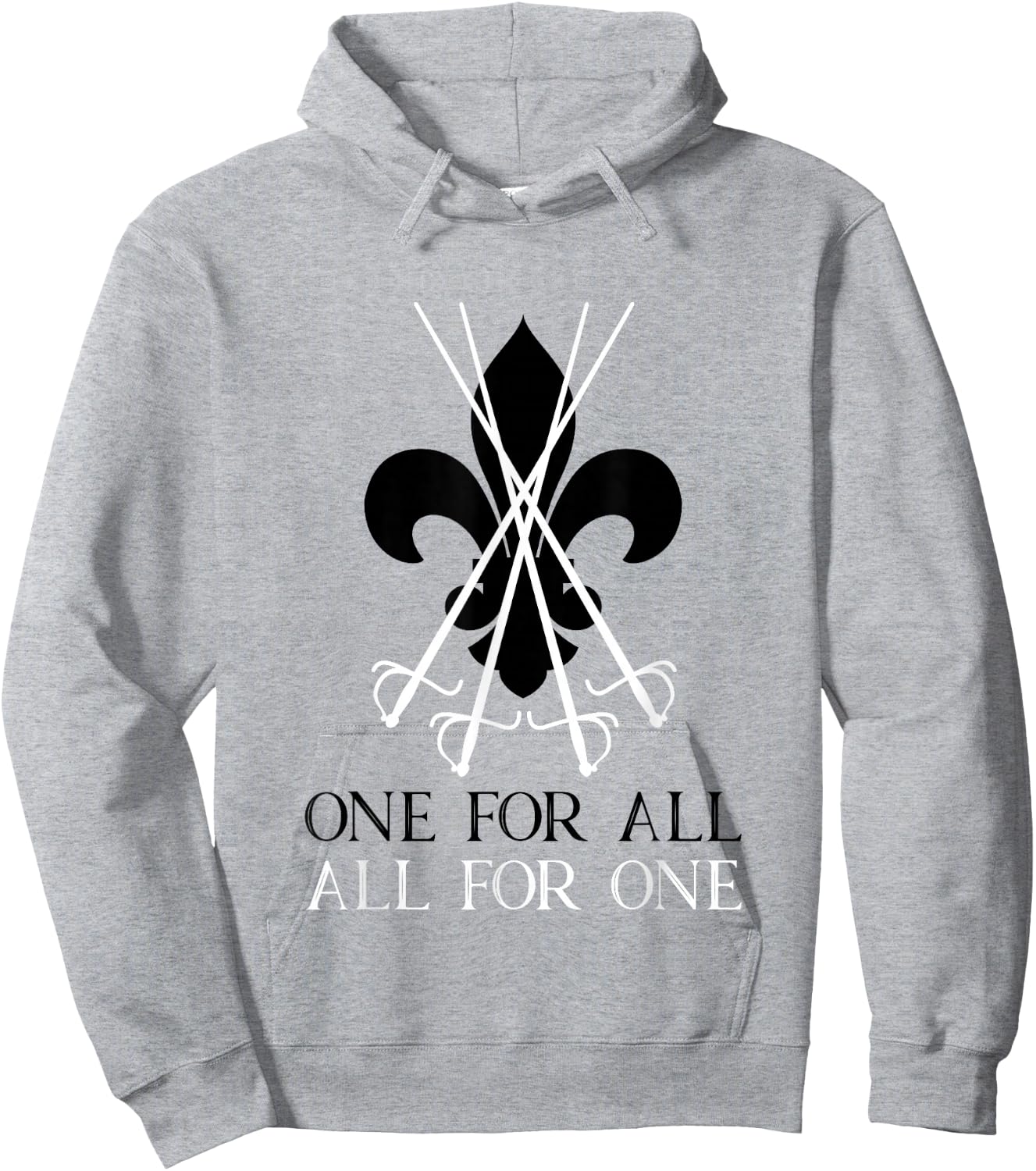 One for All, All for One The Three Musketeers Fleur-de-lis Hoodie - Hoodie | Ash