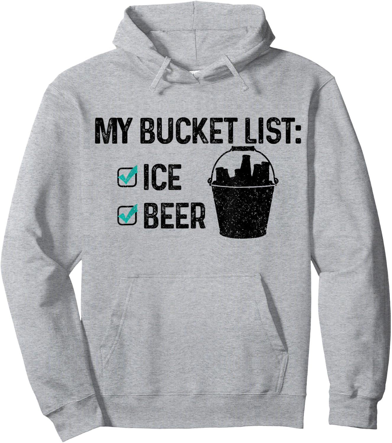 Bucket List Beer Ice Funny Party Beach Summer Drinking Gift Hoodie - Hoodie | Ash