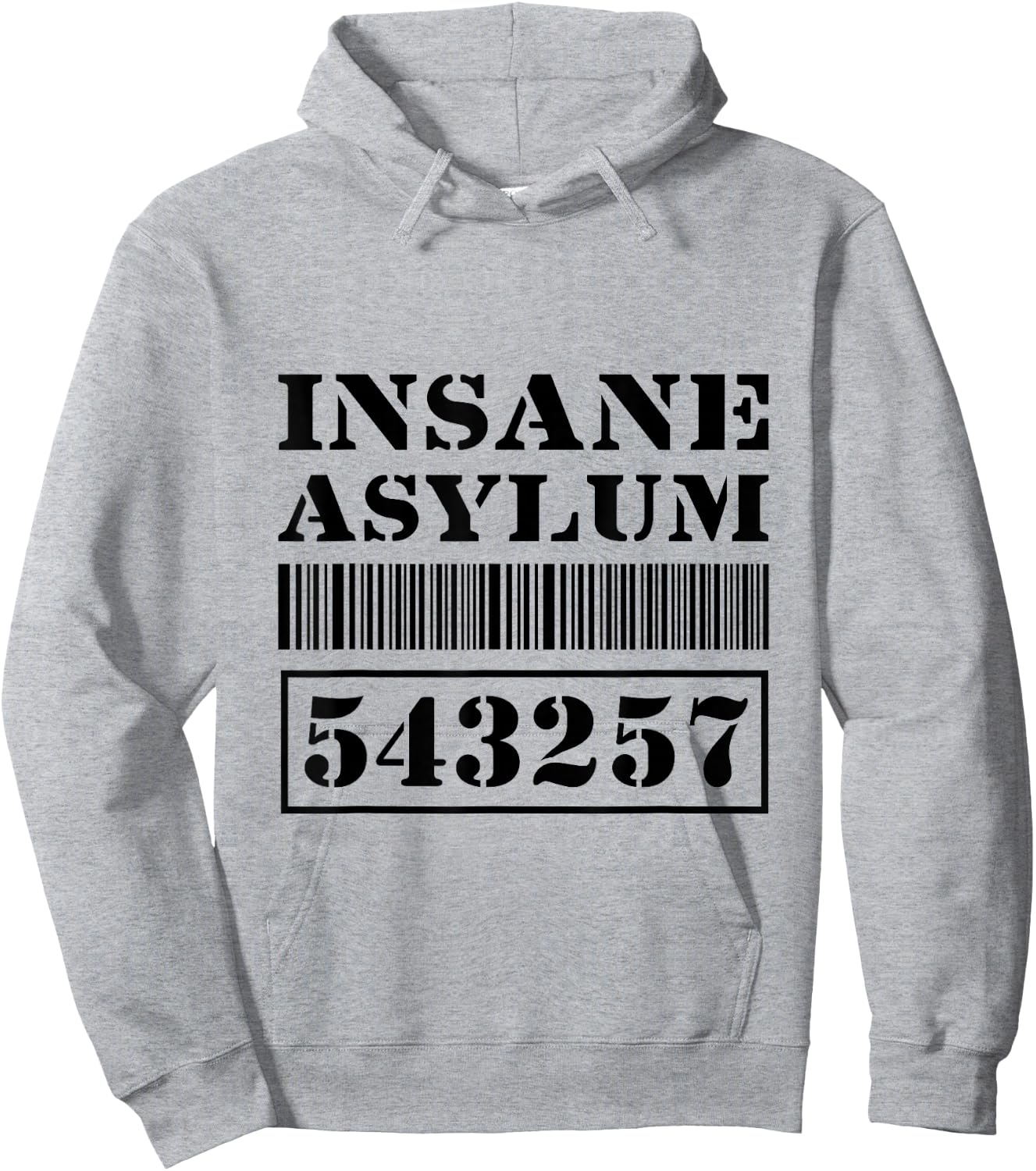 Insane Asylum Inmate Hoodie - Hoodie | Ash
