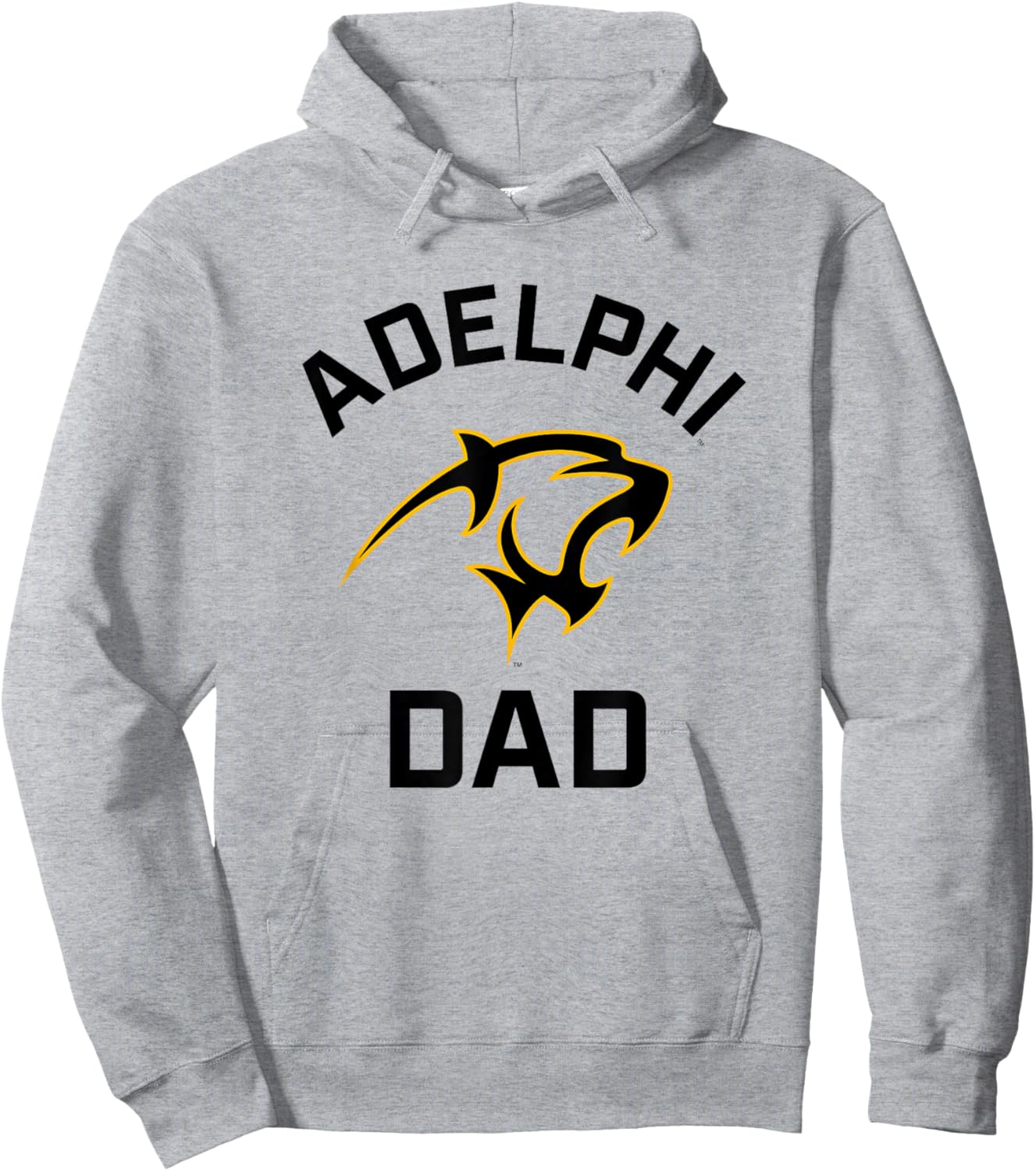 Adelphi University Panthers Arched Dad Hoodie - Hoodie | Ash