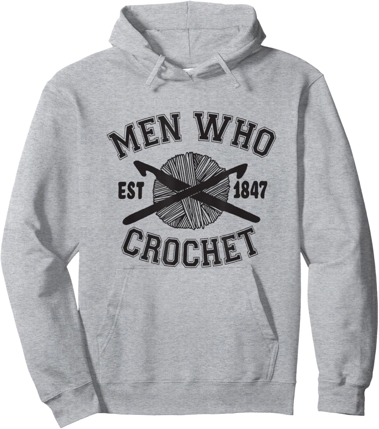 Men Who Crochet Funny Baking for Guys Who Crochet Graphic Hoodie - Hoodie | Ash