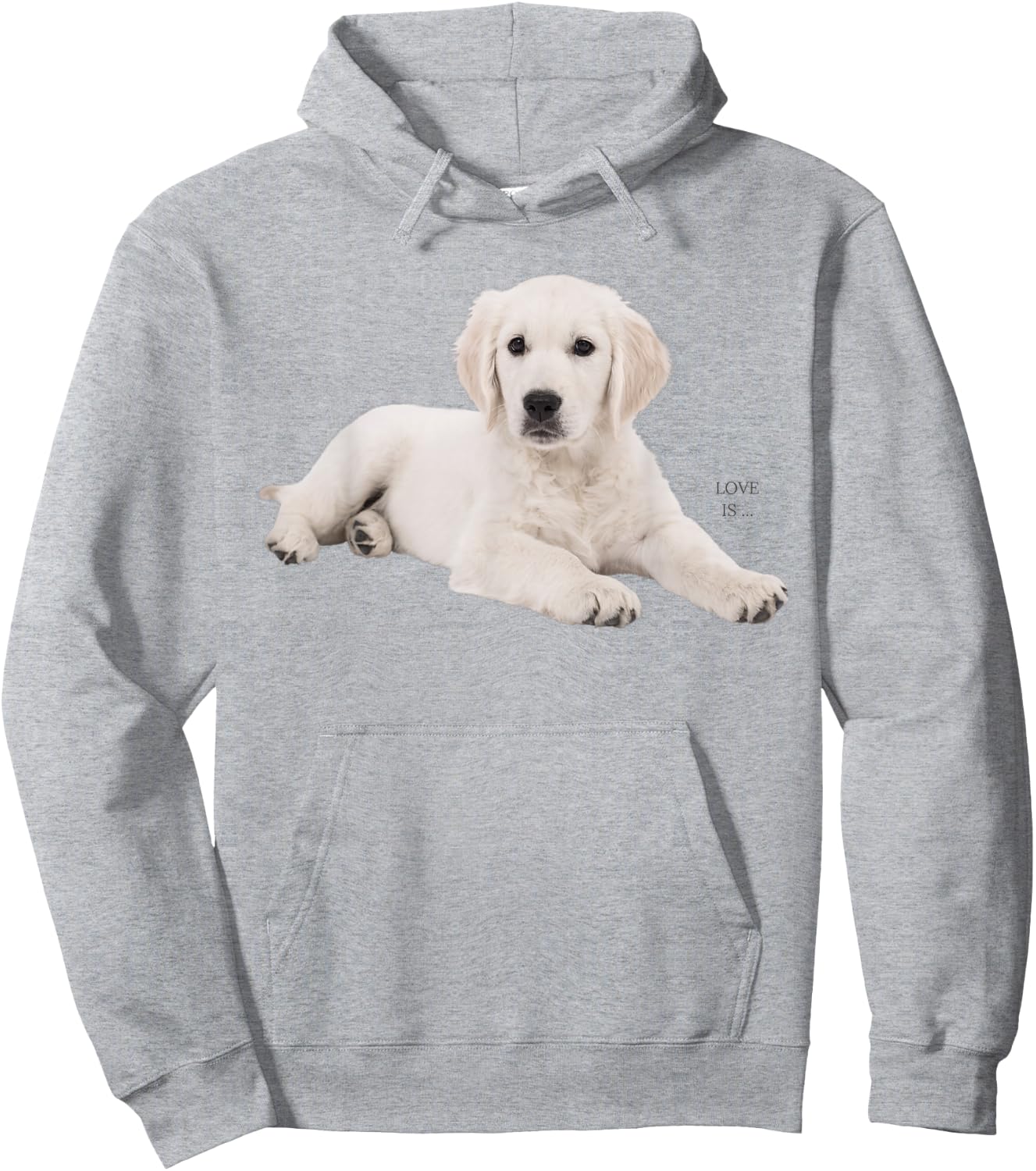 White Labrador Retriever Shirt Yellow Love Lab Mom Dog Dad Hoodie - Hoodie | Ash