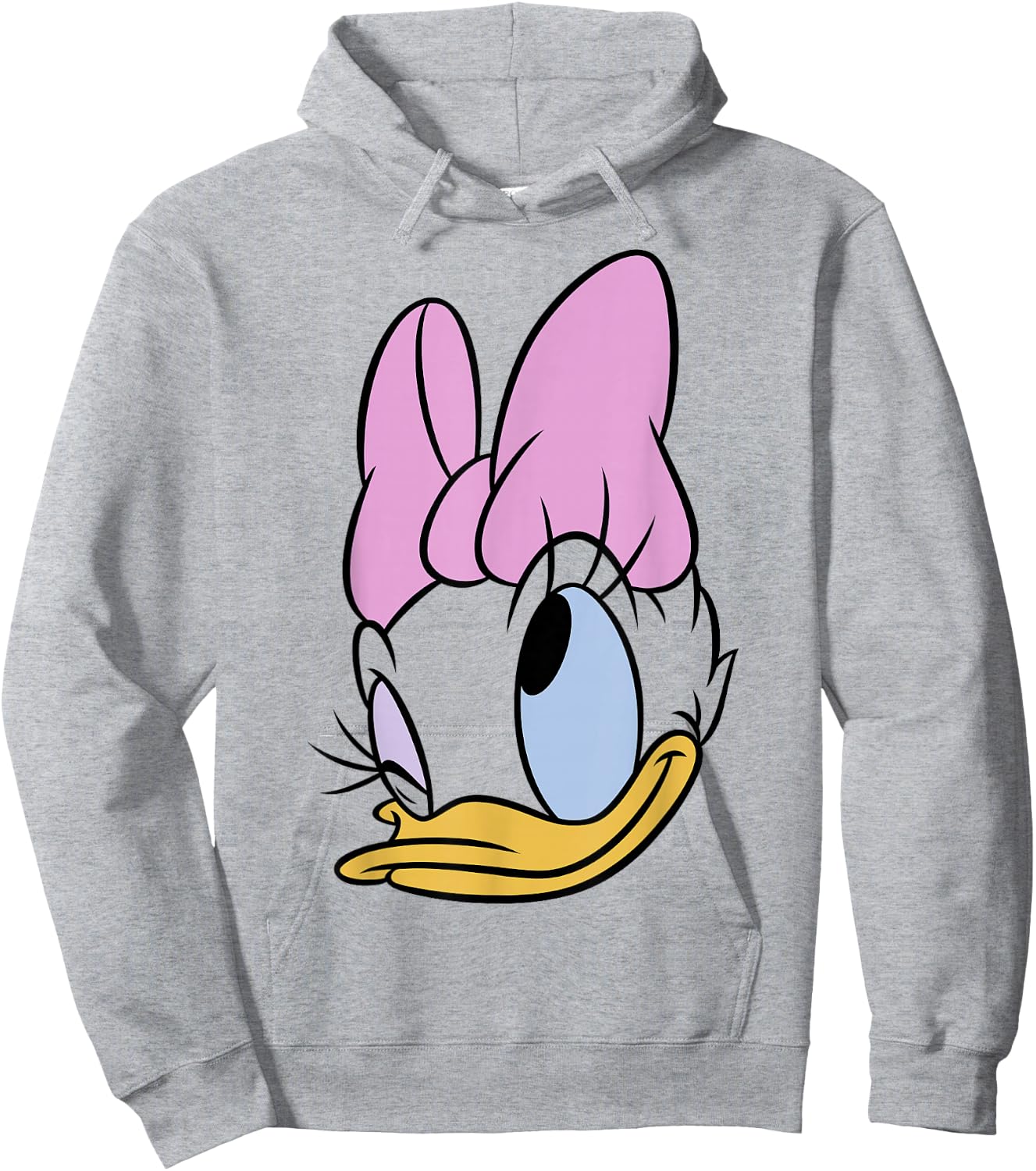 Disney Daisy Duck Big Face Winking Bow Hoodie - Hoodie | Ash