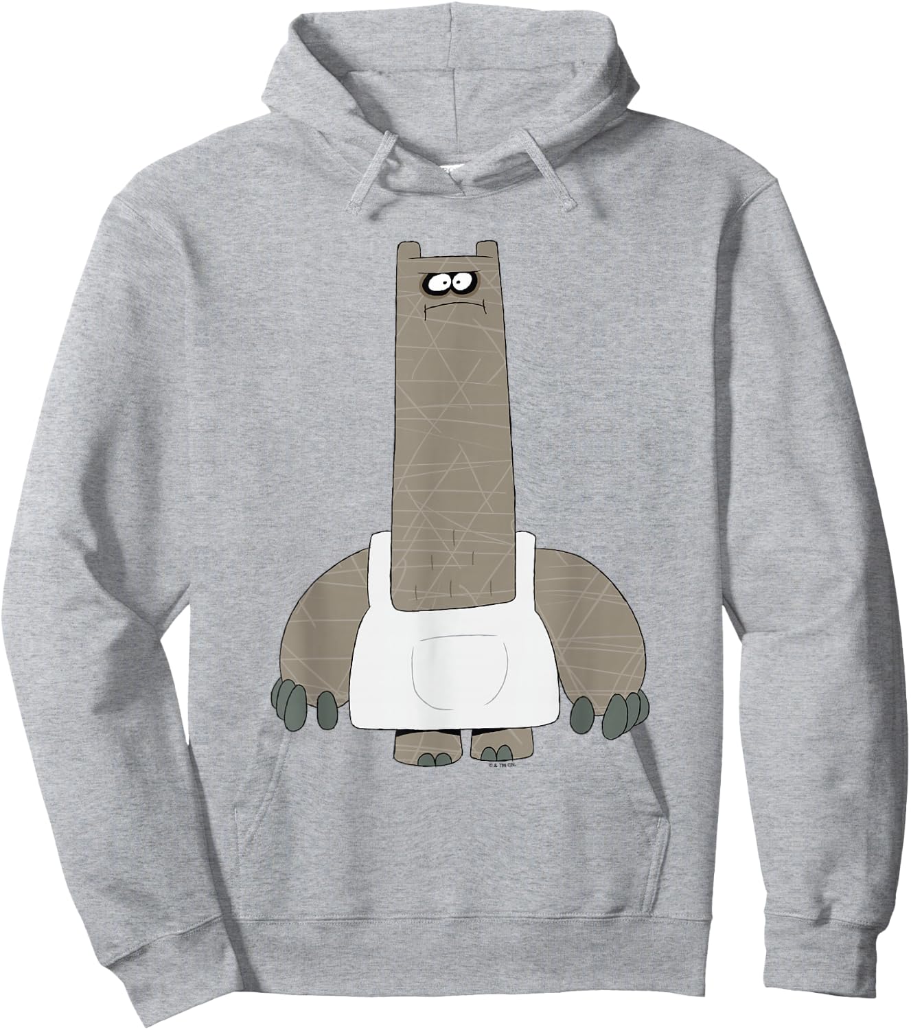 Chowder Shnitzel Angry Pose Full Body Shot Hoodie - Hoodie | Ash