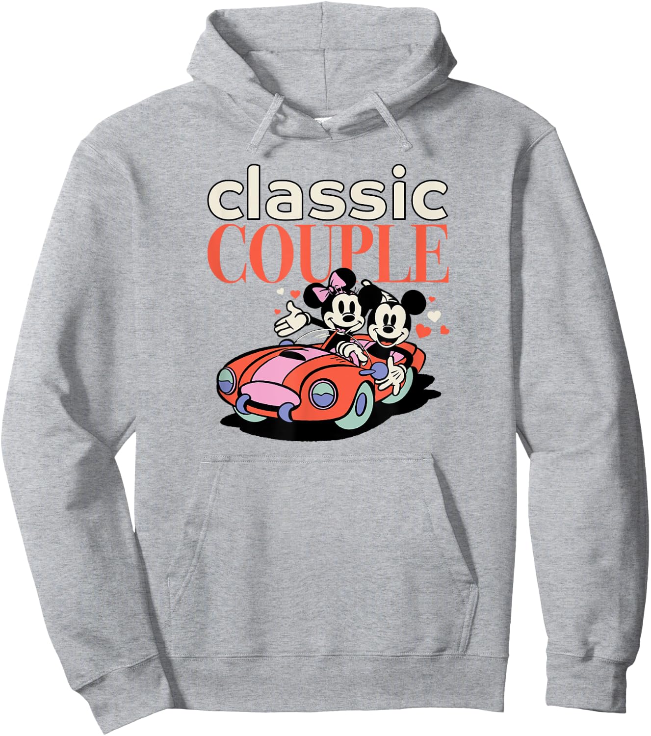 Amazon Essentials Mickey and Minnie Valentine's Day Classic Couple Hoodie - Hoodie | Ash