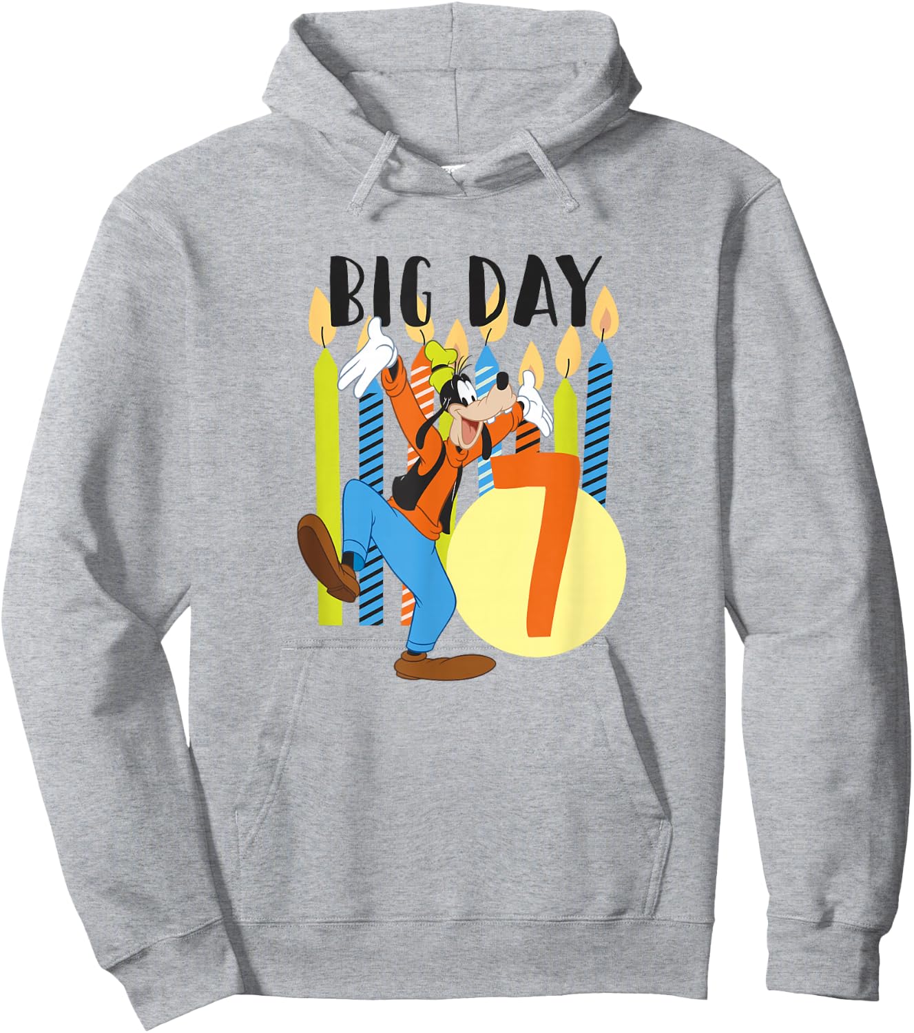 Disney Goofy Birthday Big Day 7 Years Old Hoodie - Hoodie | Ash