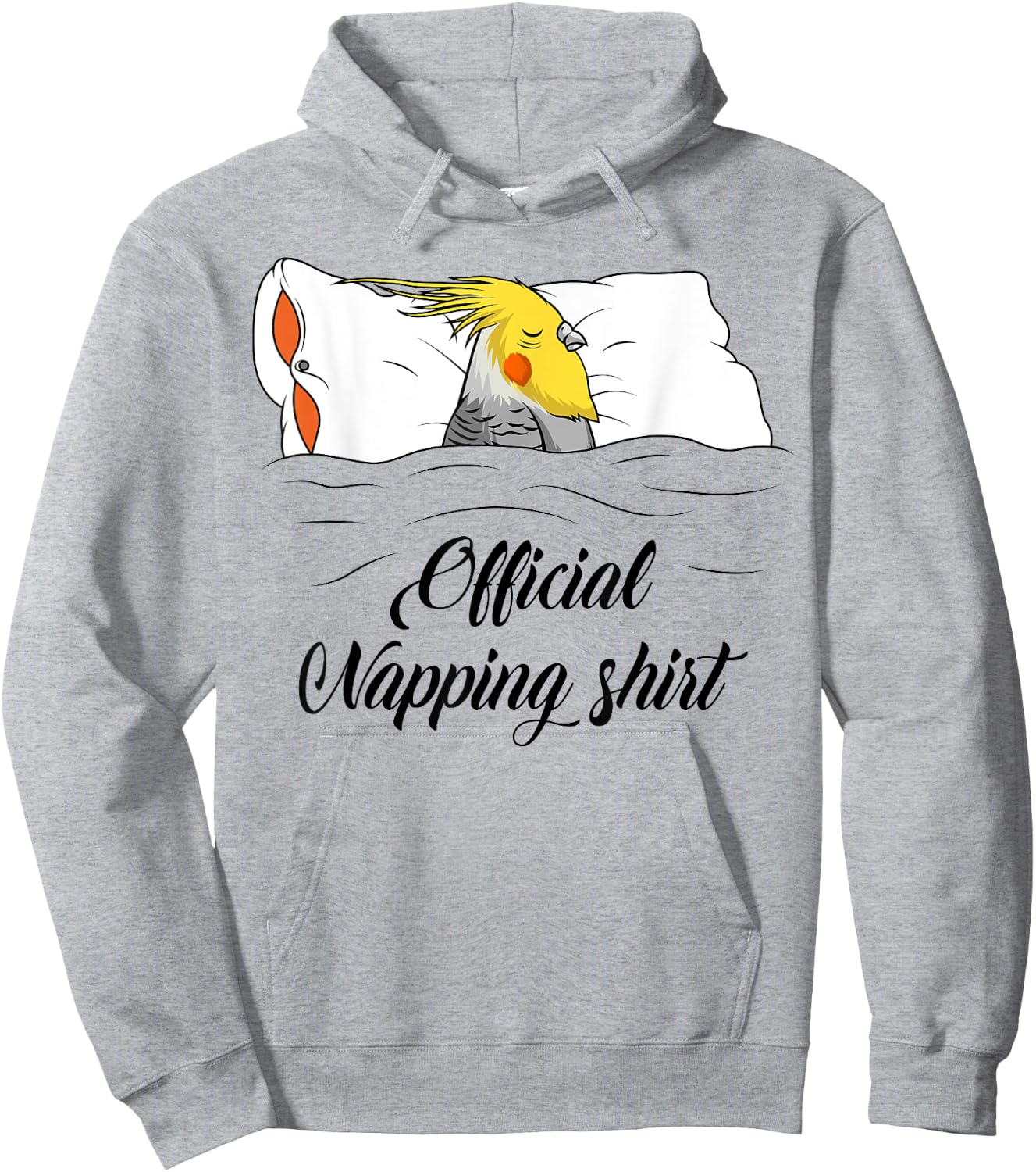 Sleeping Cockatiel Pyjamas Parrot Lover Official Napping Hoodie - Hoodie | Ash