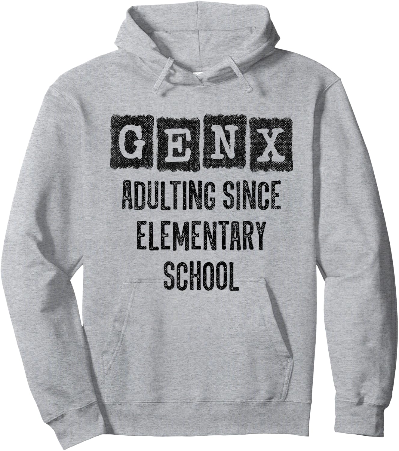 Generation X - Adulting Since Elementary School - Gen X Hoodie - Hoodie | Ash