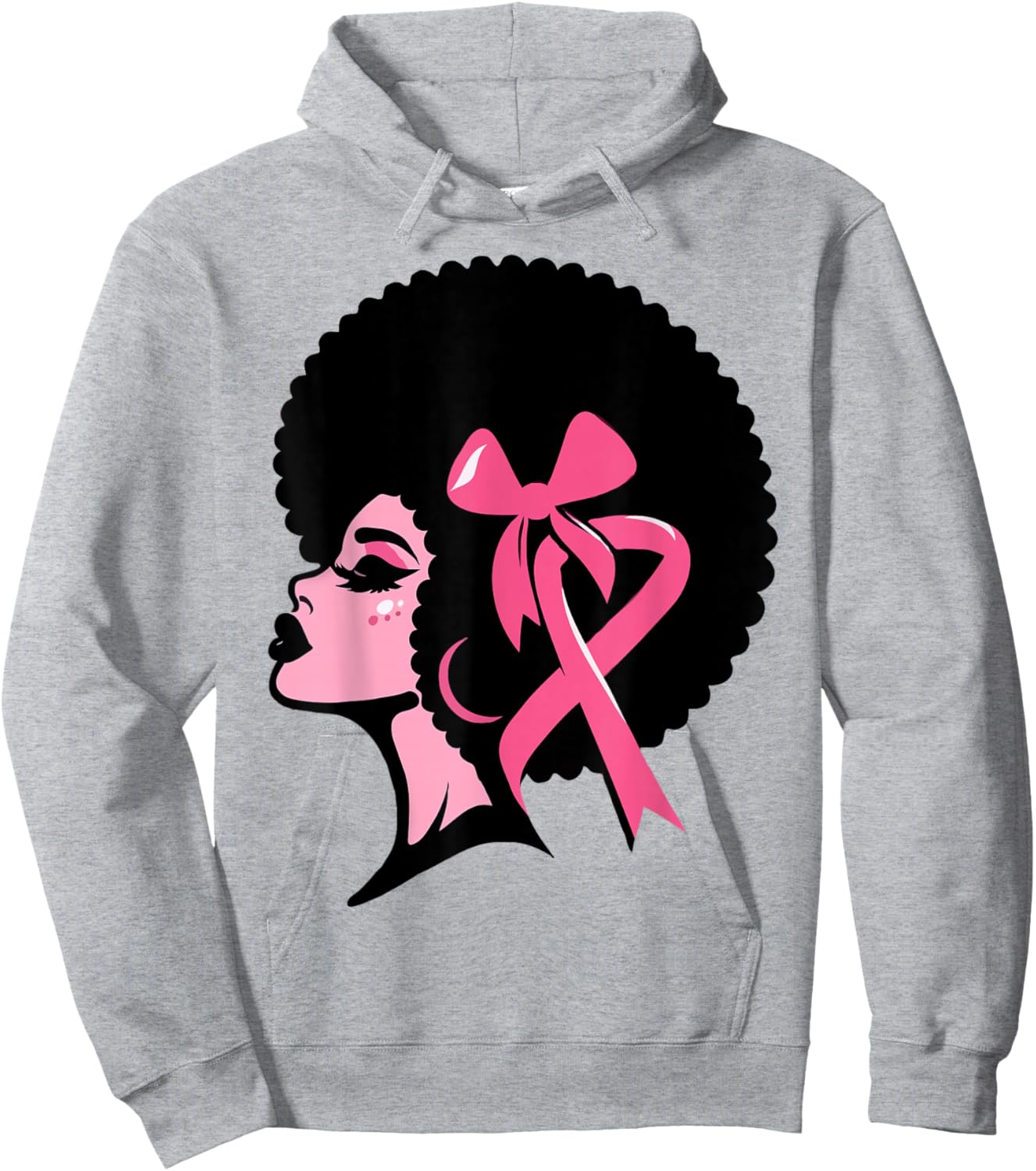Breast Cancer Black African American Women Support Pink Hoodie - Hoodie | Ash