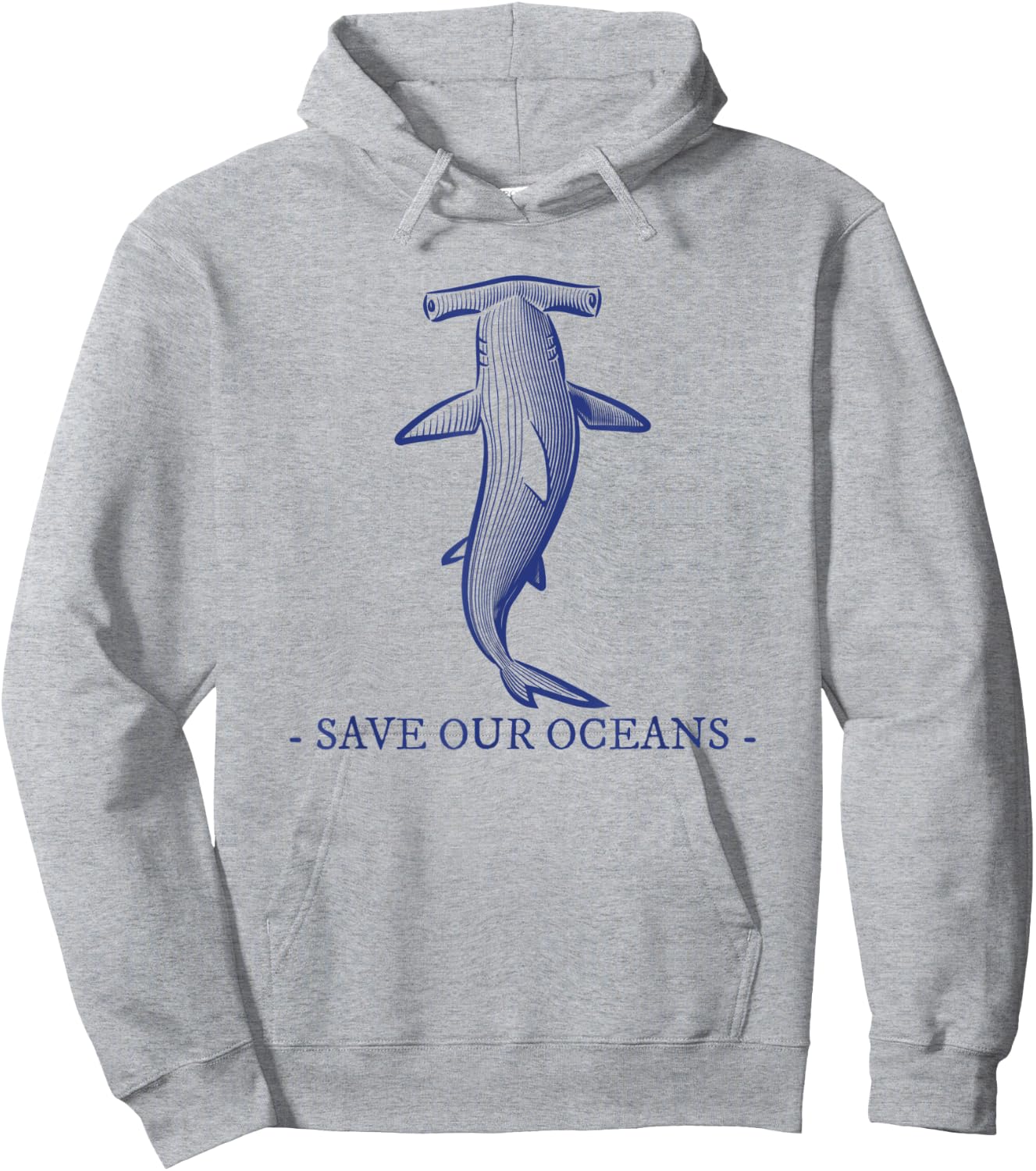 Hammerhead Shark - Save Our Oceans - Fish Sea Life Hoodie - Hoodie | Ash