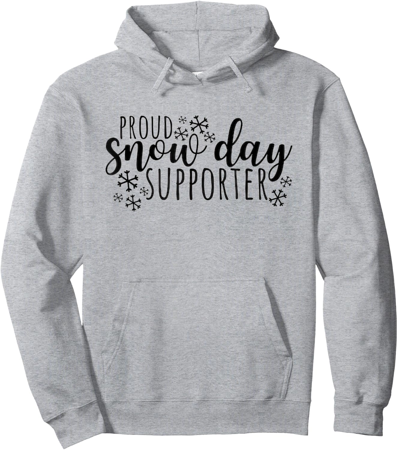 Proud Snow Day Supporter Christmas Teacher Funny Snow Day Hoodie - Hoodie | Ash