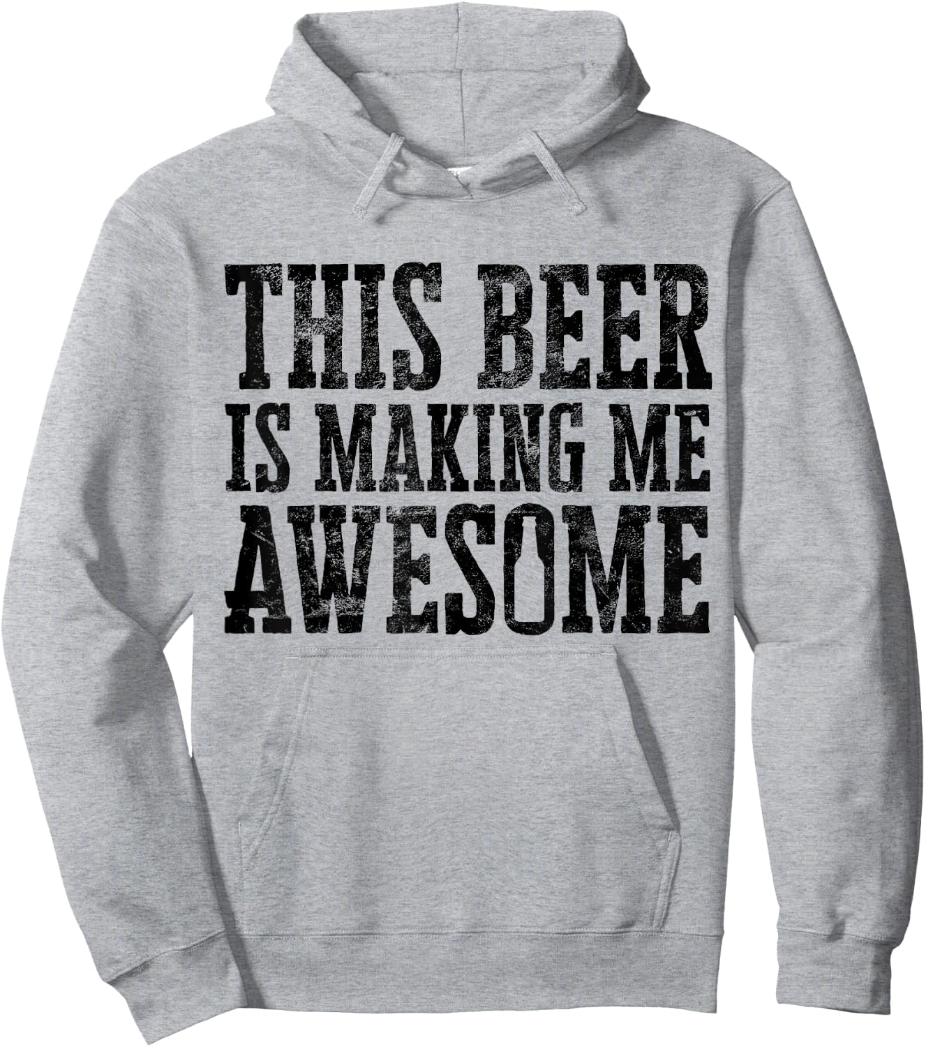 This Beer Is Making Me Awesome Distressed Drinking Alcohol Hoodie - Hoodie | Ash