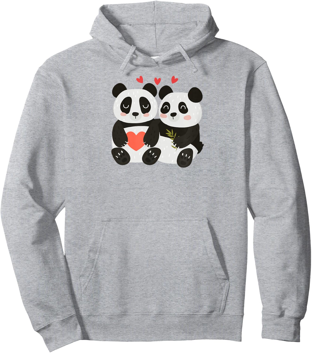 Panda Couples Gift Wedding Anniversary Valentine's Day Him Her Hoodie - Hoodie | Ash