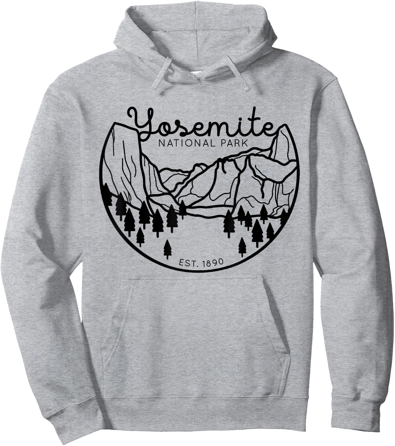 Yosemite National Park 1890 California Sierra Nevada Hoodie - Hoodie | Ash