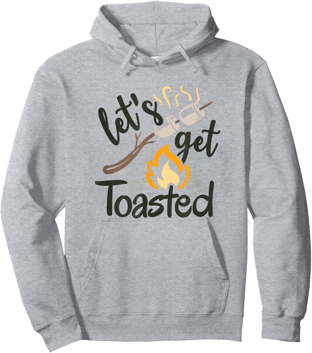 Let's Get Toasted Camping and Hiking Hoodie - Hoodie | Ash