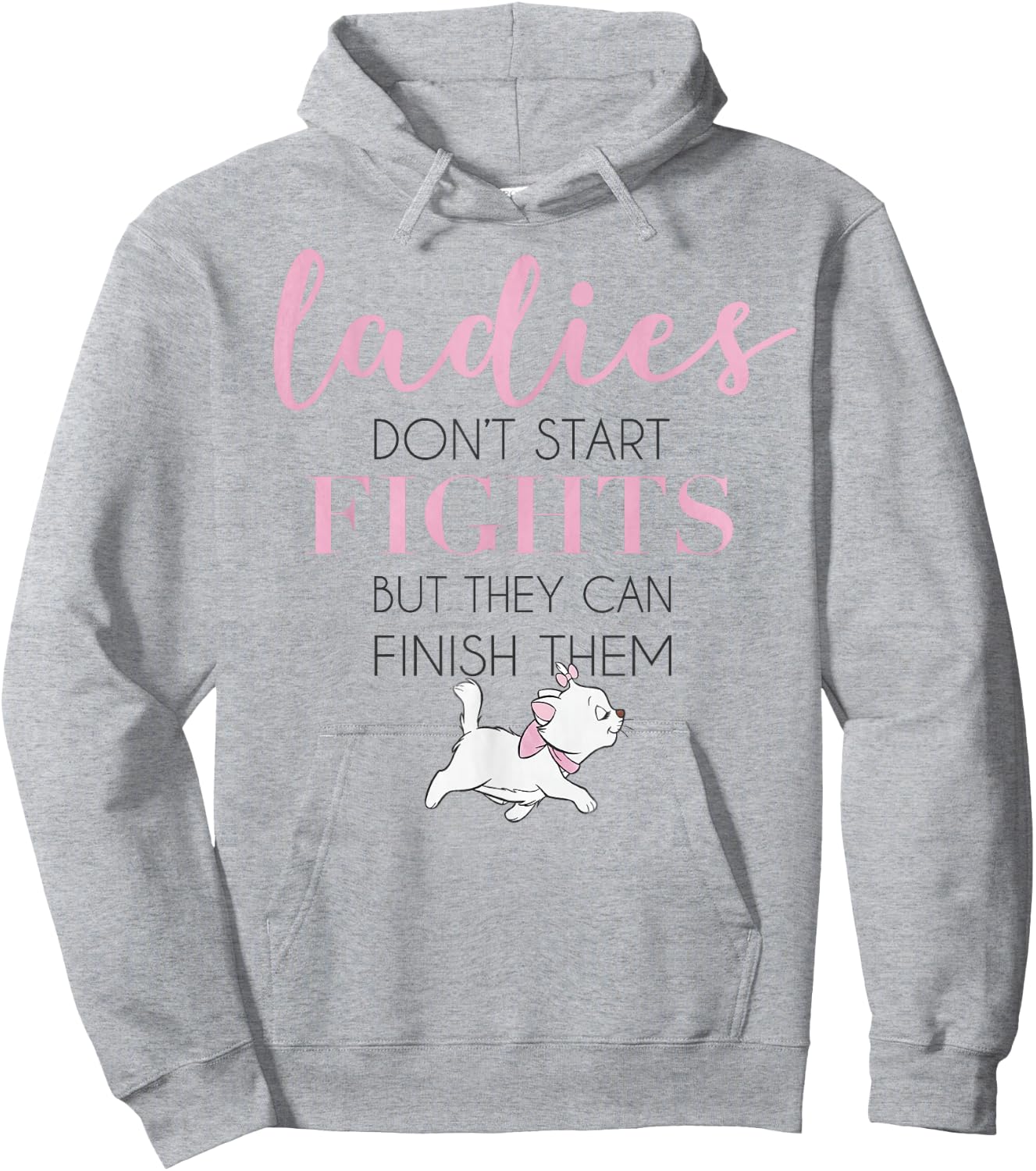 Disney The Aristocats Marie Ladies Don't Start Fights Hoodie - Hoodie | Ash