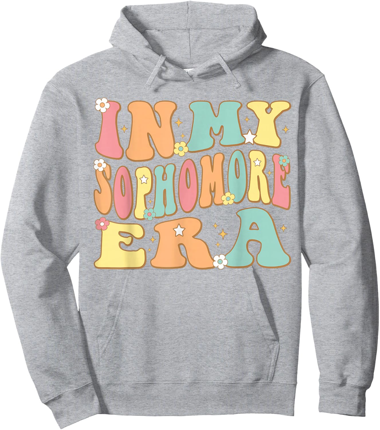 In My Sophomore Era Groovy School 10th Grade Student Girl Hoodie - Hoodie | Ash