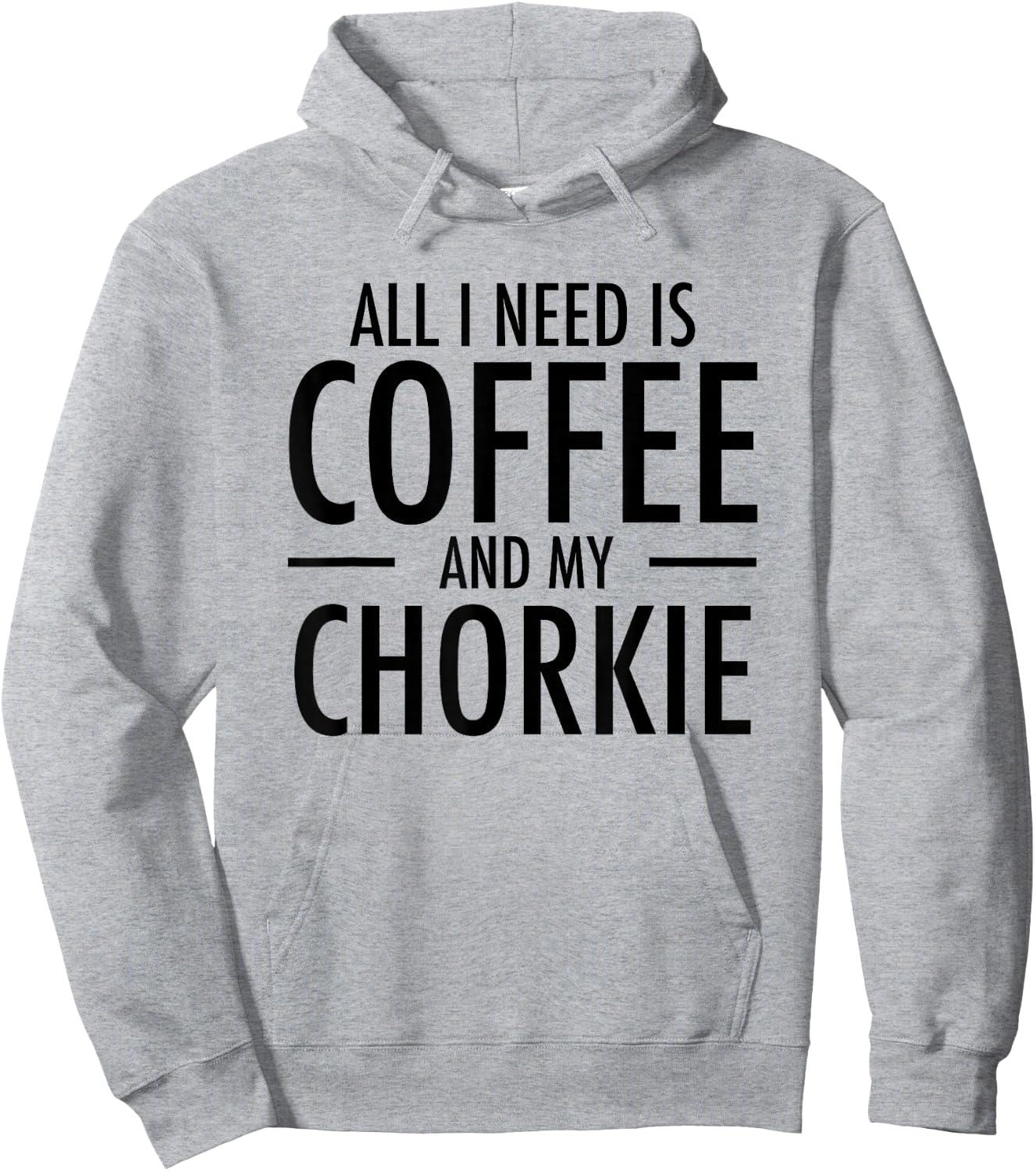 Coffee and Chorkies Funny Dog Chorkie Mom Dad Gift Hoodie - Hoodie | Ash